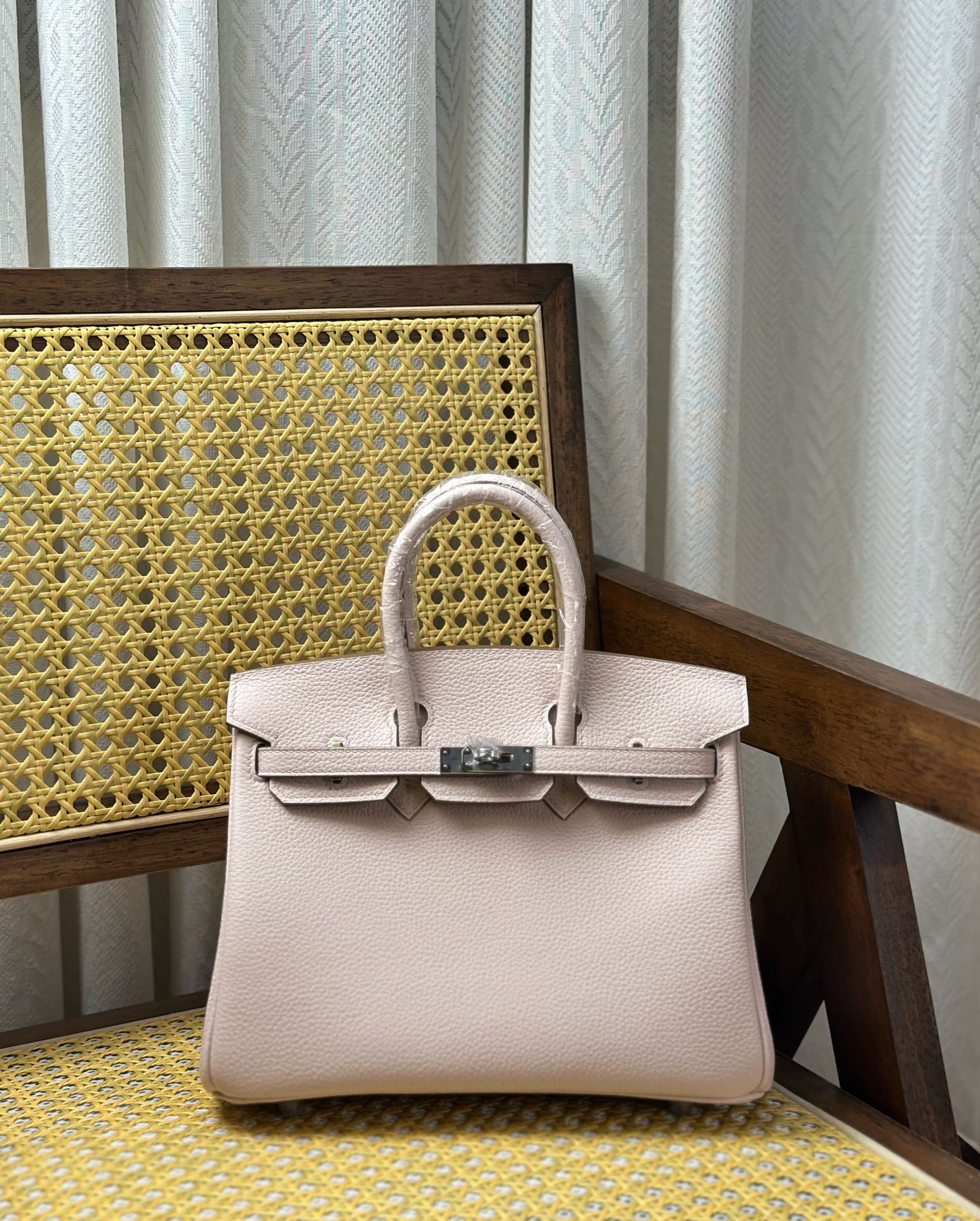 Hermès Birkin/25cm togo leather Dream Purple Silver Buckle