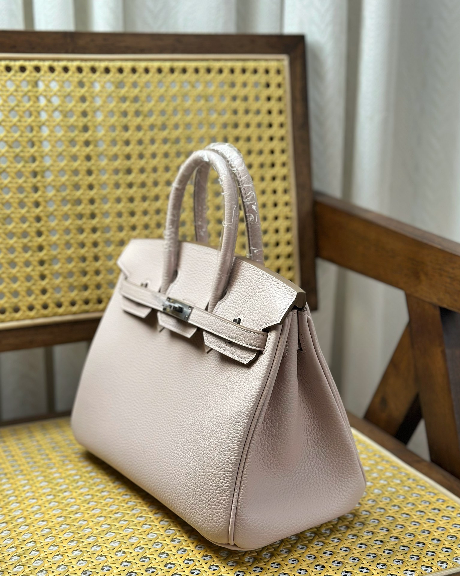 Hermès Birkin/25cm togo leather Dream Purple Silver Buckle