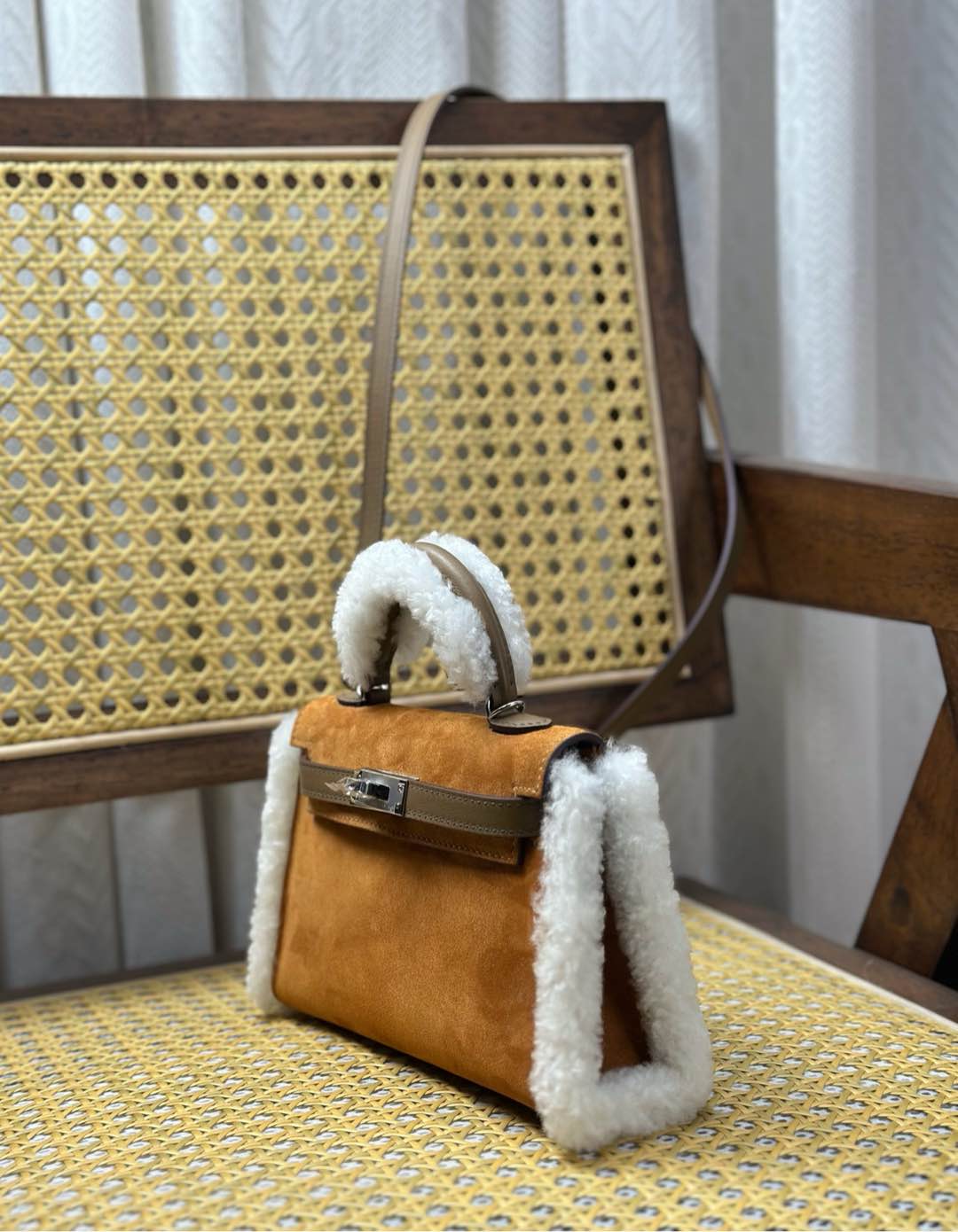 Hermès The first new year gift hermes Teddy /mini kelly belongs to the winter Teddy