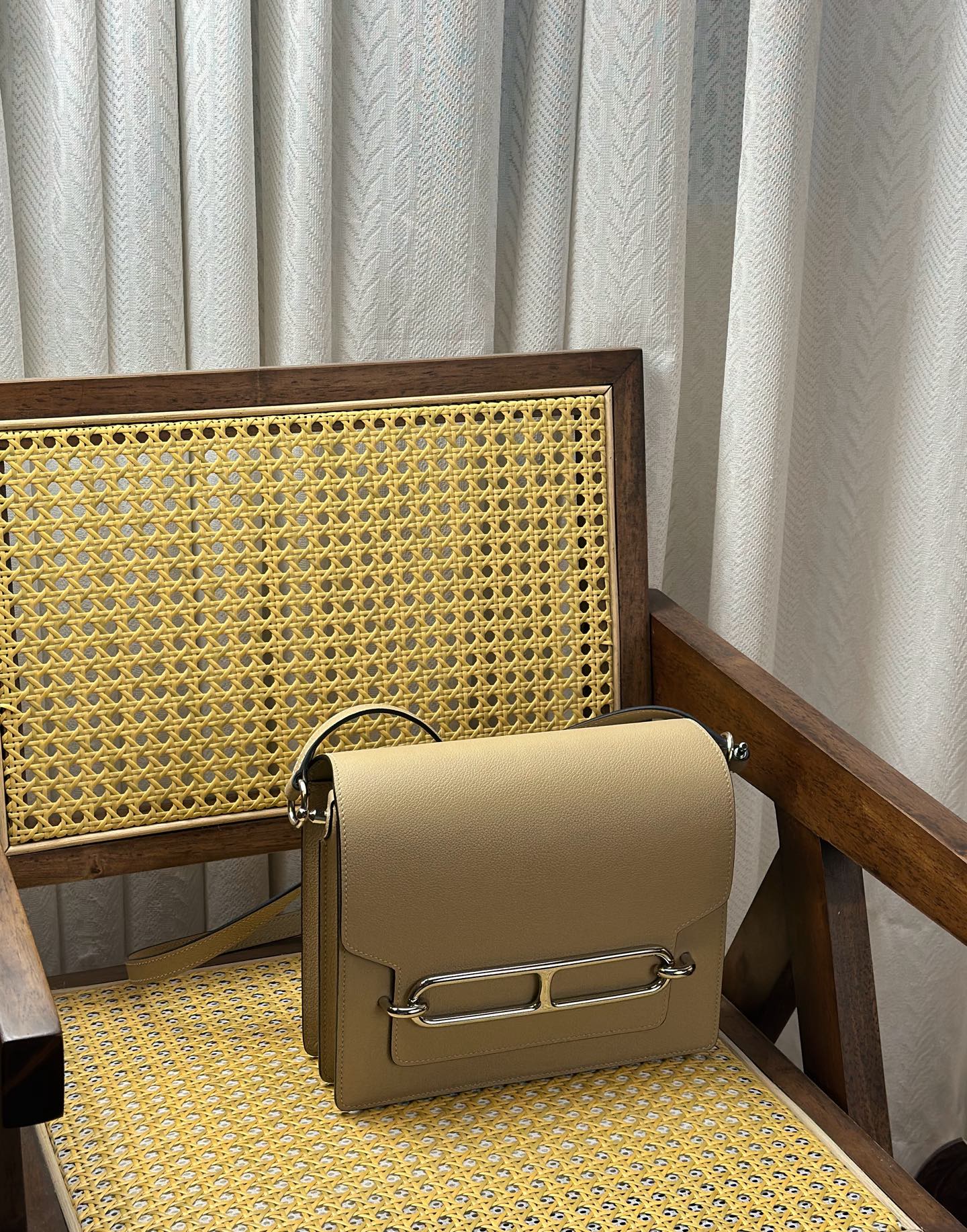Hermès hermes Roulis /24cm pig nose Eveimported leather