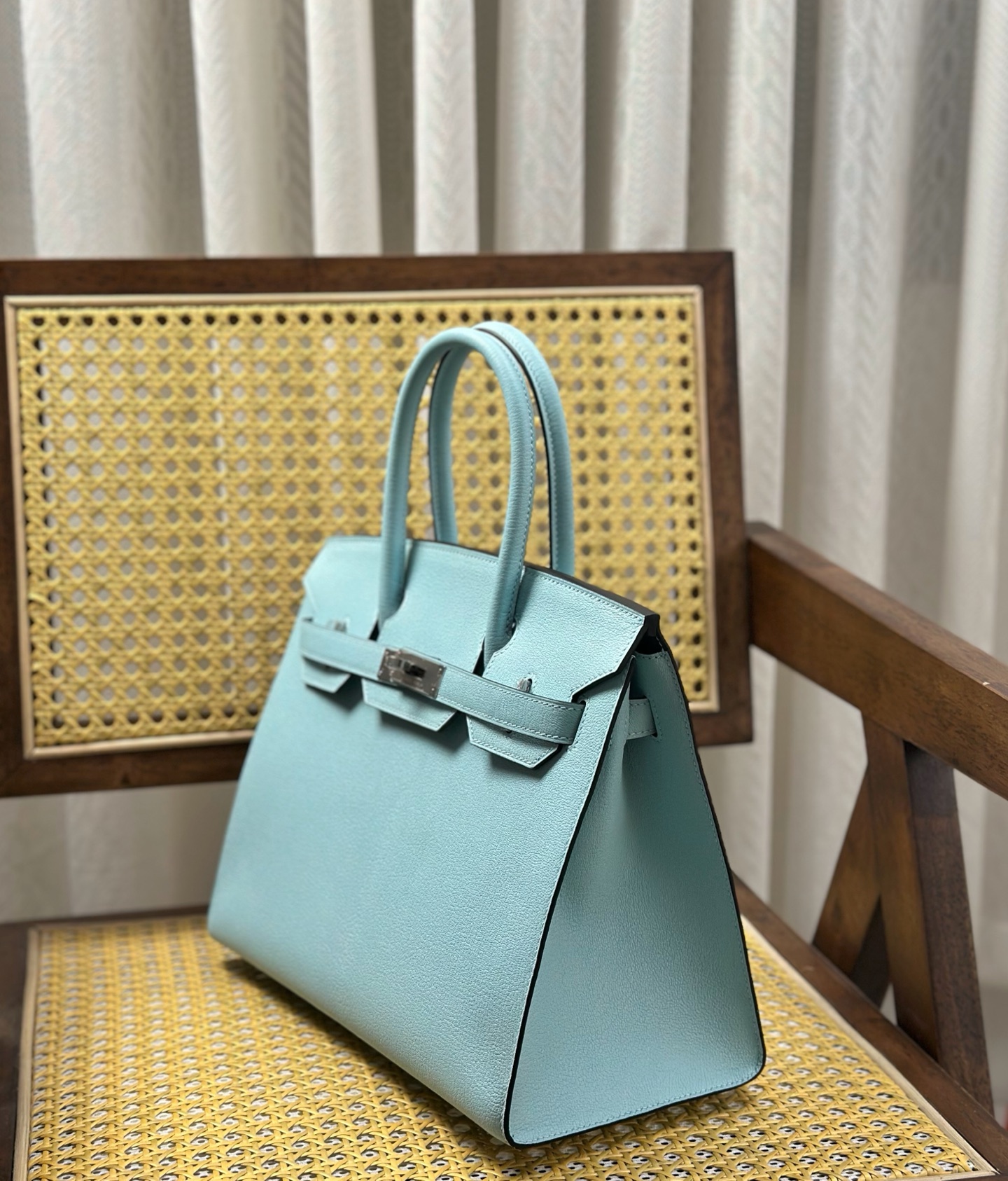 Hermès Rare H family delivery real shot Birkin30cmGoat leather, breeze orchid, silver buckle
