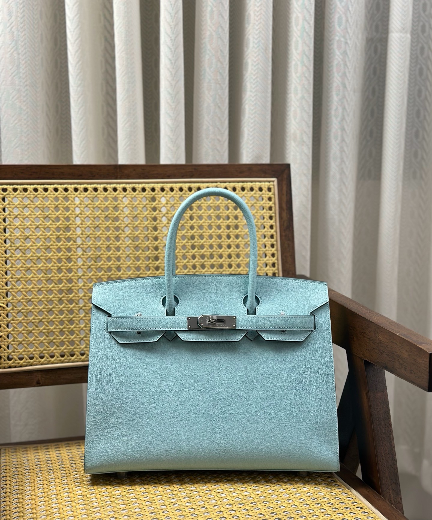 Hermès Rare H family delivery real shot Birkin30cmGoat leather, breeze orchid, silver buckle
