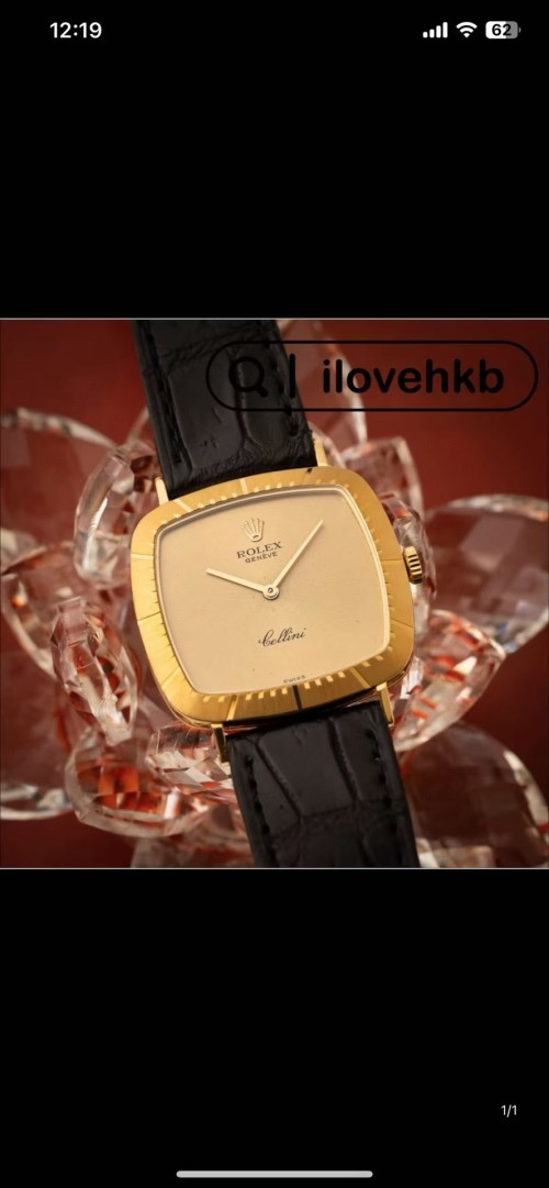 Vintage Rolex Cellini Gold-Tone Watch Black Leather Strap Classic Design 1 Vintage Rolex Cellini Gold-Tone Watch Black Leather Strap Classic Design