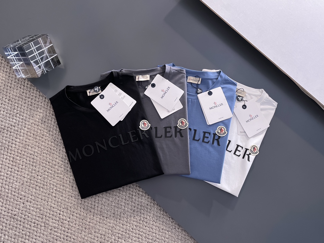Moncler 2024男士T恤 黑色 灰色 彩蓝色 白色 S. M. L. XL. XXL