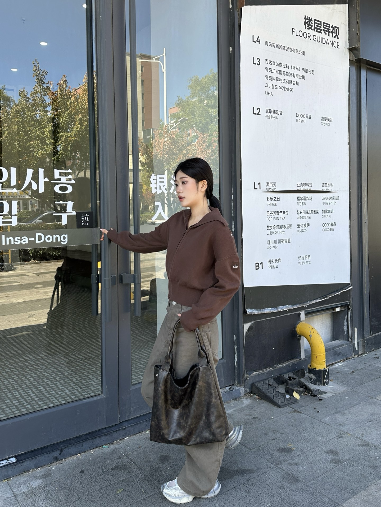 Alo long sleeve everyday brown yoga