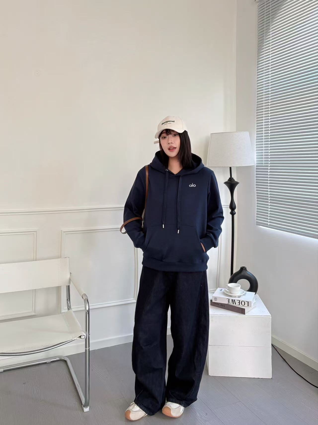 Alo Accolade jacket lounge navy yoga