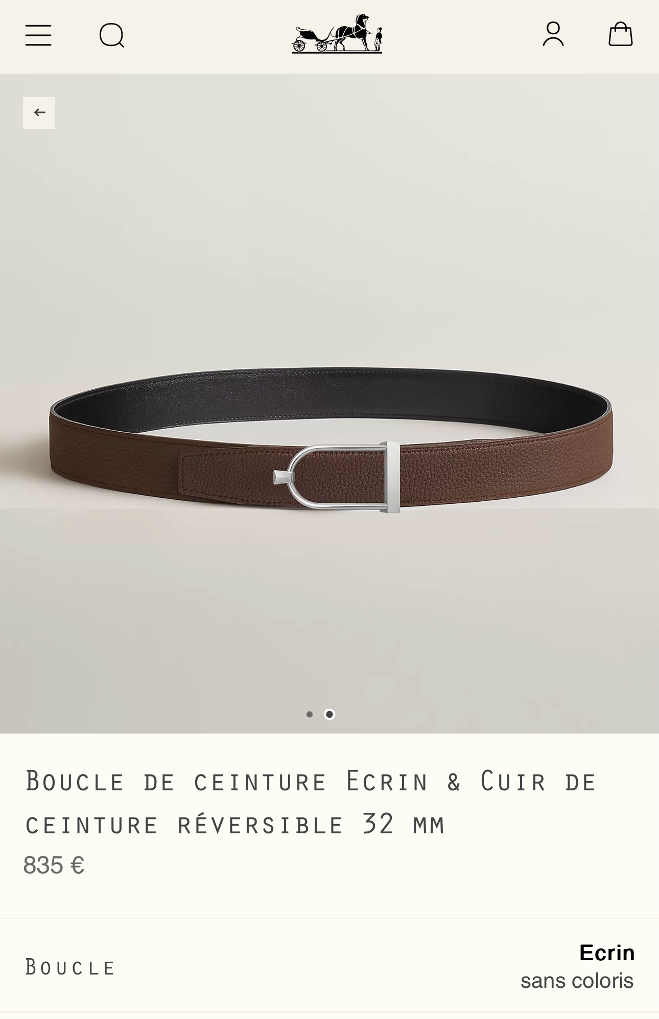 Hermes Reversible Leather Belt with H Buckle, 3.2cm Width, Full Set Packaging 7 i1746641364 2695 0