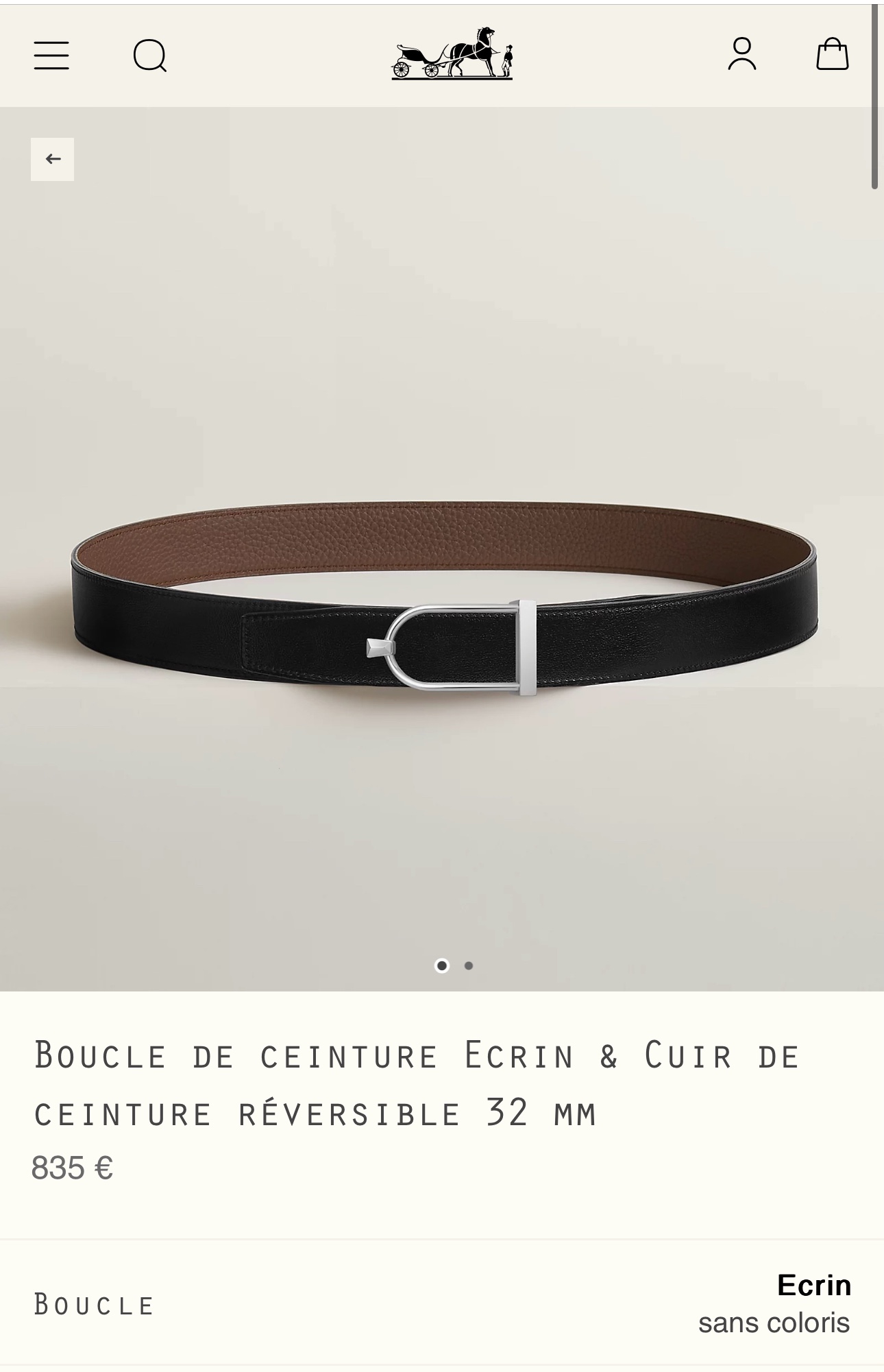 Hermes Reversible Leather Belt with H Buckle, 3.2cm Width, Full Set Packaging 8 i1746641380 5580 0