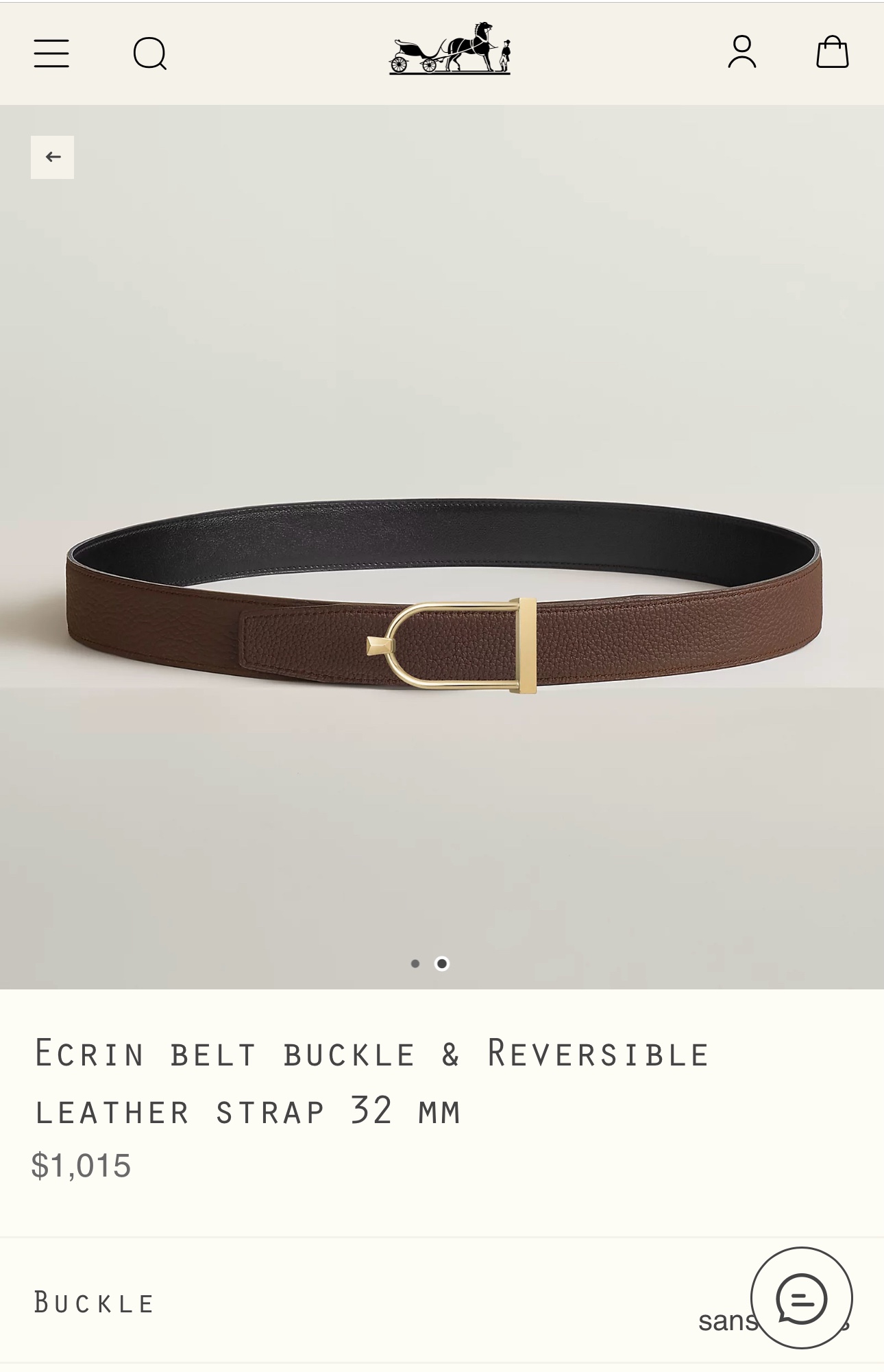 Hermes Reversible Leather Belt with Gold Buckle | Italian Leather 7 i1746641556 6985 0