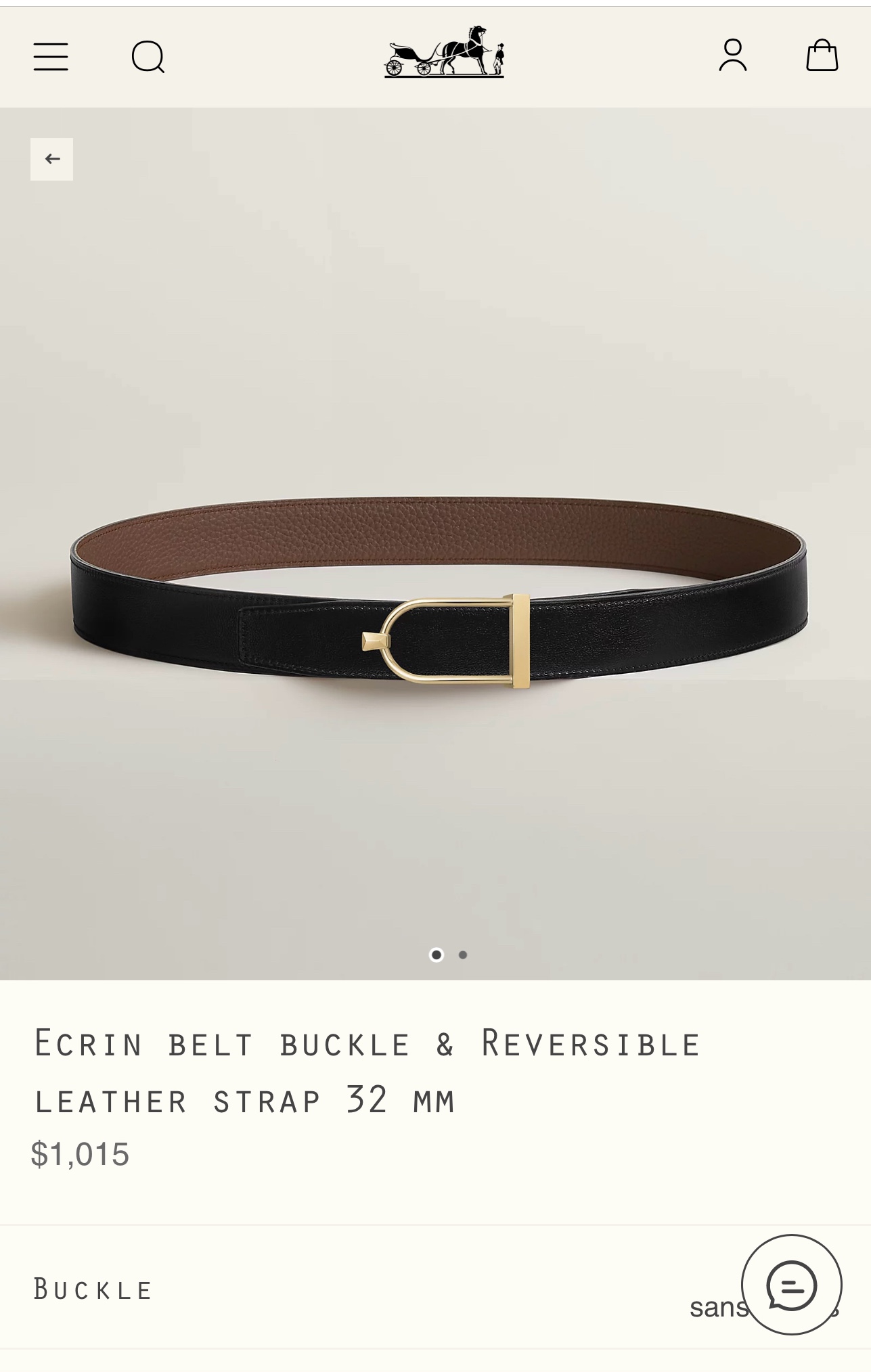 Hermes Reversible Leather Belt with Gold Buckle | Italian Leather 8 i1746641572 1023 0