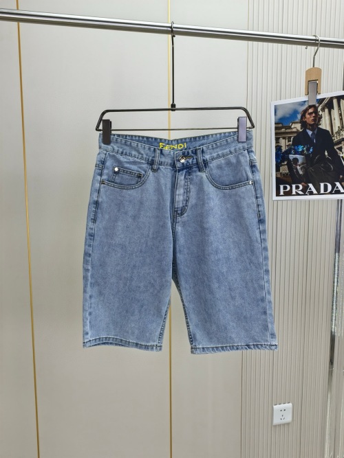 Fendi Men's Washed Denim Shorts - Spring/Summer 2025 Collection 1 Fendi Men's Washed Denim Shorts - Spring/Summer 2025 Collection