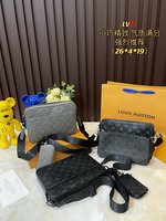 Louis Vuitton Wallet Black Calfskin Cowhide Pochette