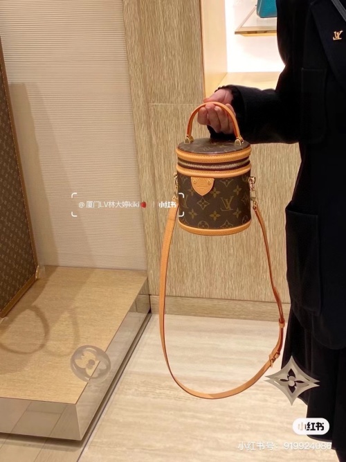 Louis Vuitton Cannes Monogram Coated Canvas Bucket Bag with Strap 1 Louis Vuitton Cannes Monogram Coated Canvas Bucket Bag with Strap