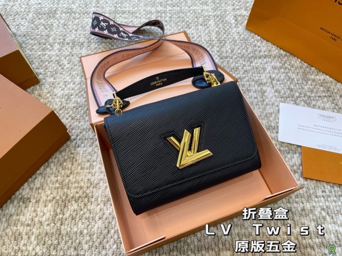 Louis Vuitton Twist Bag: Black Epi Leather, Gold Hardware, and Chain Strap 1 Louis Vuitton Twist Bag: Black Epi Leather, Gold Hardware, and Chain Strap