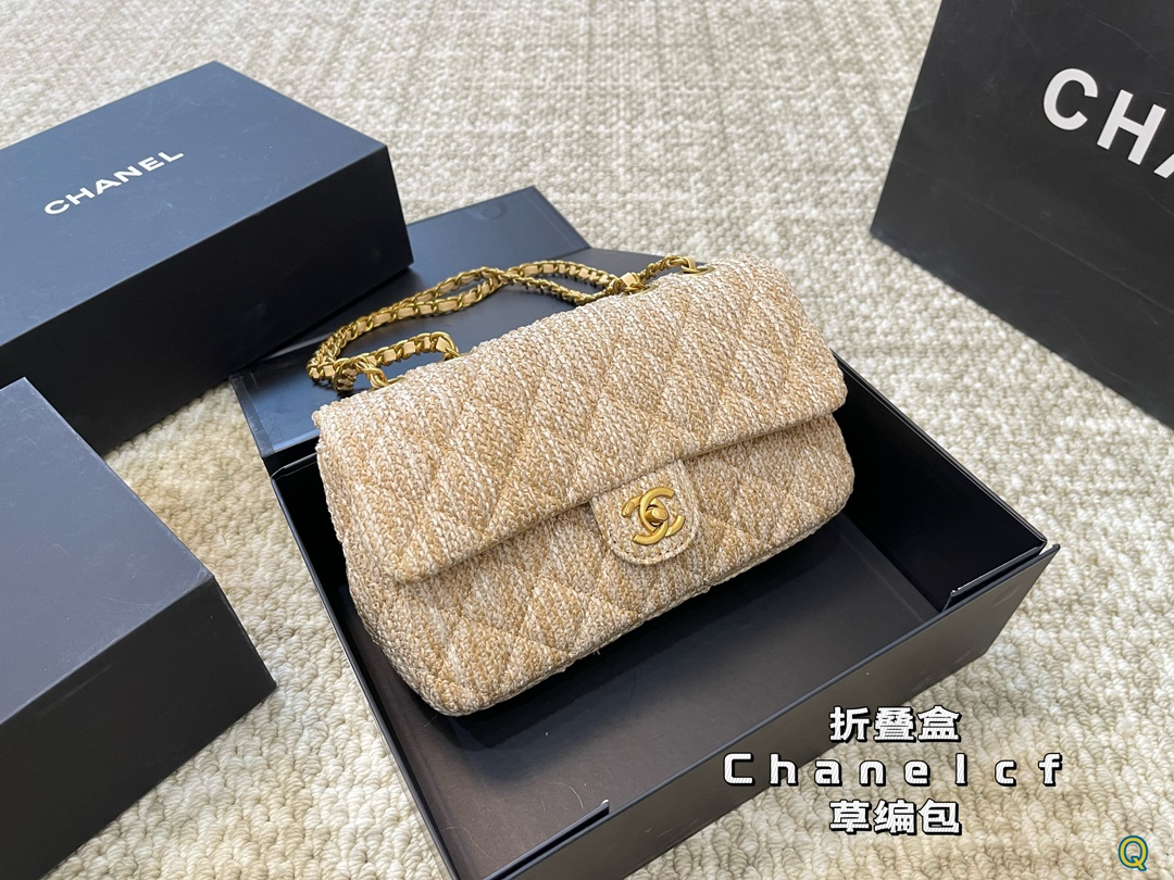 Chanel Classic Flap Bag Bags Handbags Straw Woven