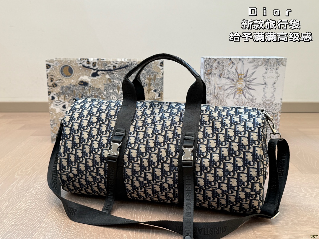 Dior Oblique Weekender Gray travel