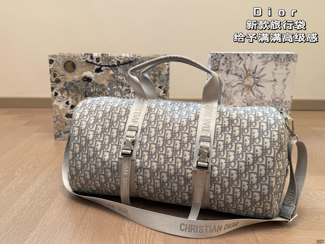 Dior Oblique Weekender Gray travel