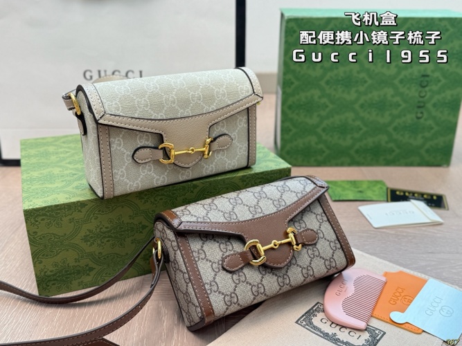 Gucci 1955 Horsebit Mini Bag - Canvas & Leather, Vintage Style, 18 x 11 cm 1 Gucci 1955 Horsebit Mini Bag - Canvas & Leather, Vintage Style, 18 x 11 cm