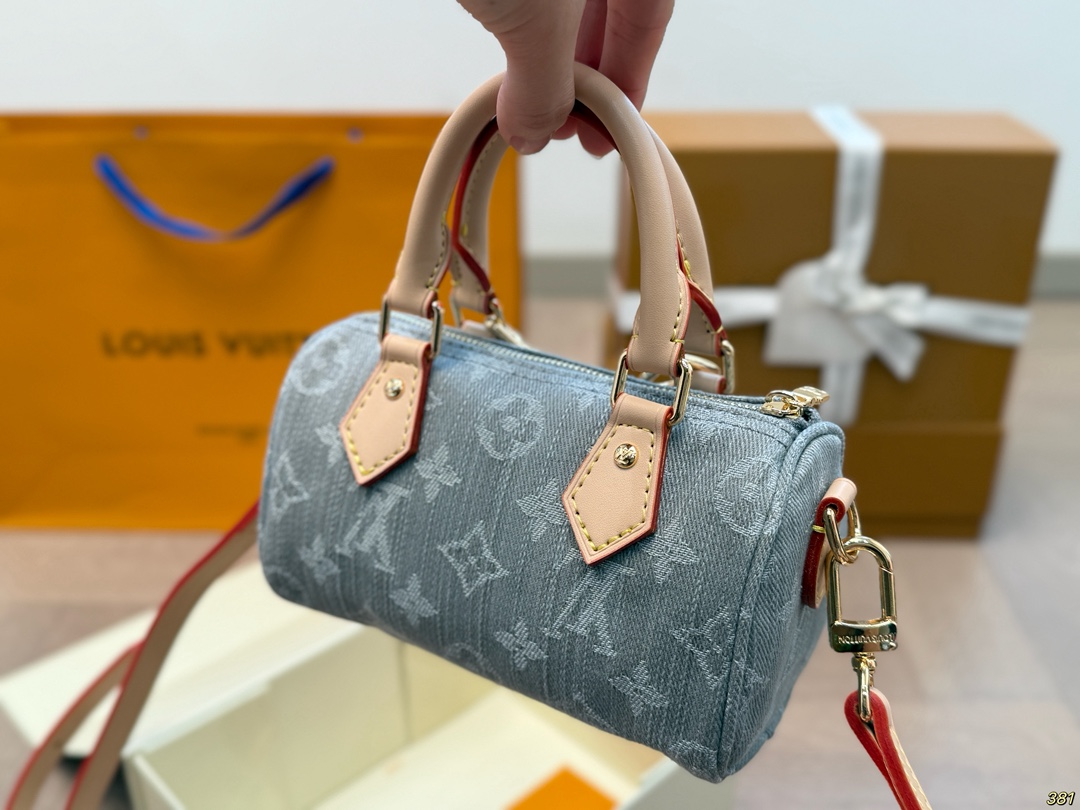 Louis Vuitton Speedy Nano Denim Mini Pillow Bag Adjustable Strap - Chic & Light 8 i1747144898 1675 8