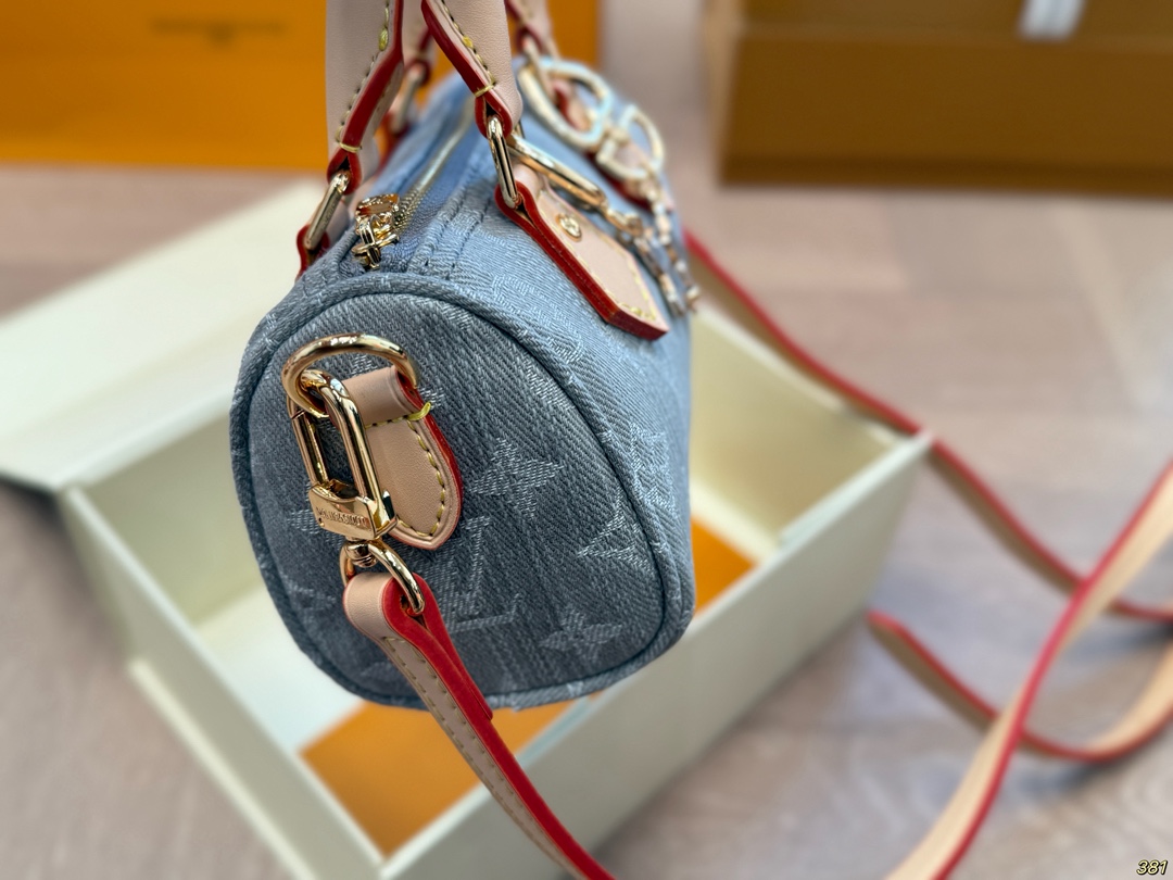 Louis Vuitton Speedy Nano Denim Mini Pillow Bag Adjustable Strap - Chic & Light 5 i1747144898 7663 4