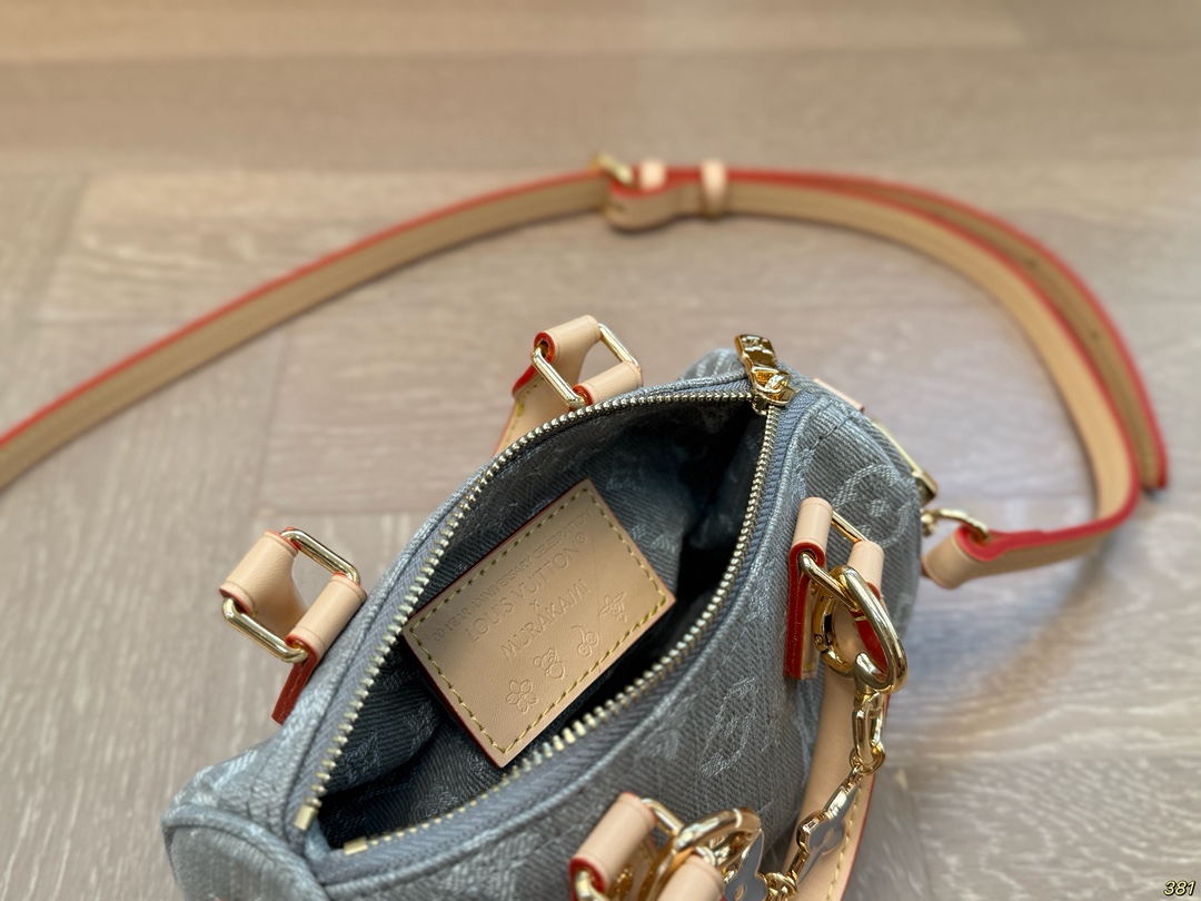 Louis Vuitton Speedy Nano Denim Mini Pillow Bag Adjustable Strap - Chic & Light 10 i1747144898 9708 3