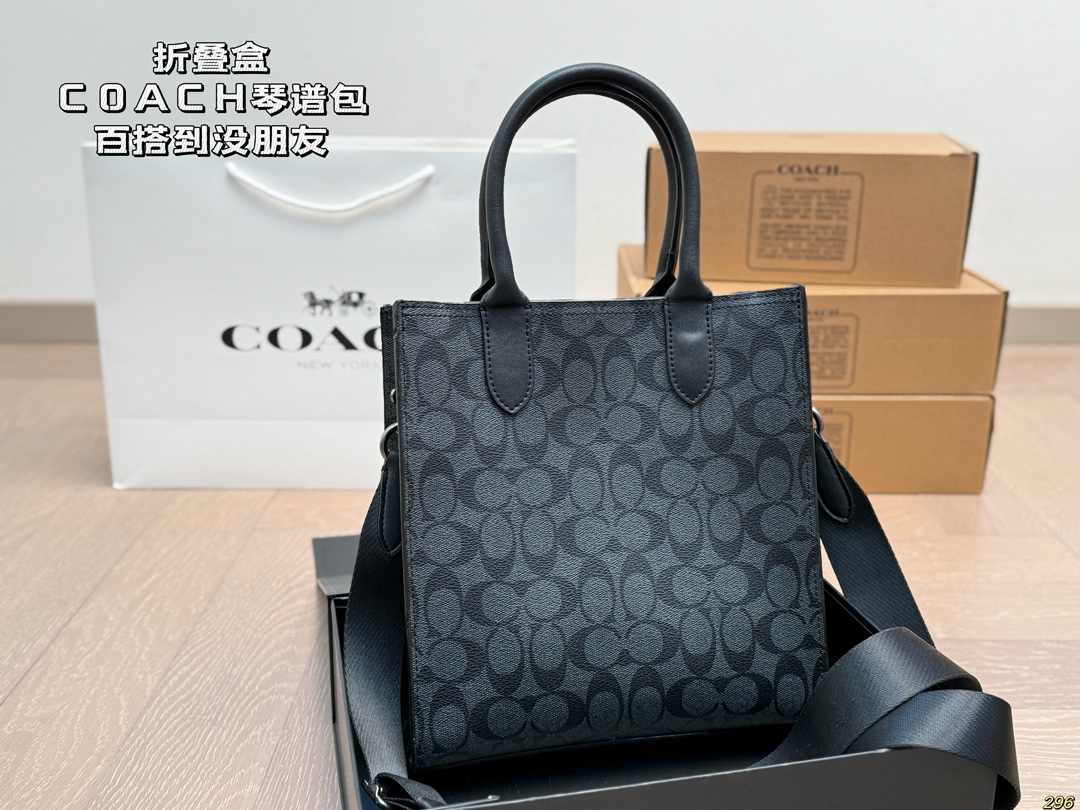 Caja plegable, bolso de partitura COACH. Tan versátil que no tiene amigos, simplemente genial, con un sentido de moda m…