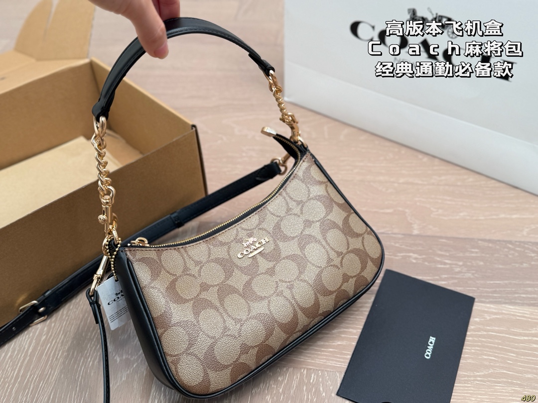 Bolso de mahjong Coach de alta calidad en 5 colores, diseño de colores combinados, realmente exquisito. Elegante y sofi…