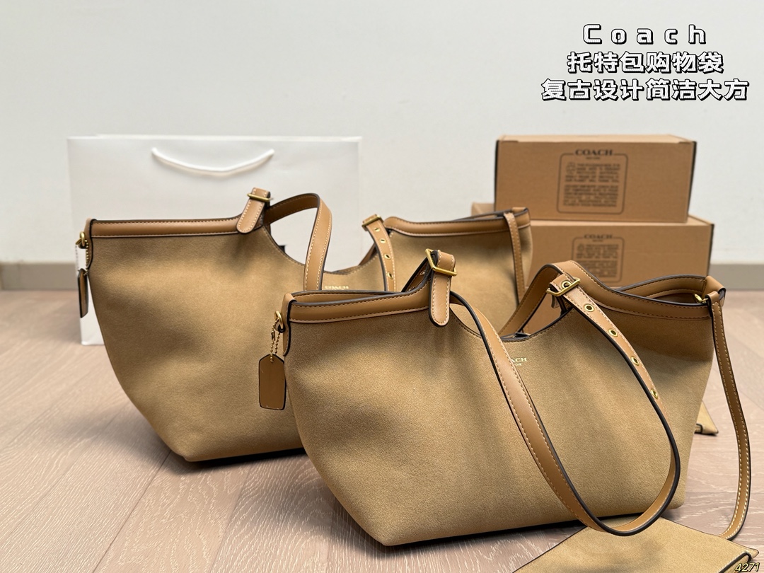 /Bolso tote Coach 蔻驰 🛍️ La hermana Shen Mengchen lleva este nuevo modelo de coach de este año. Diseño retro, simple y …