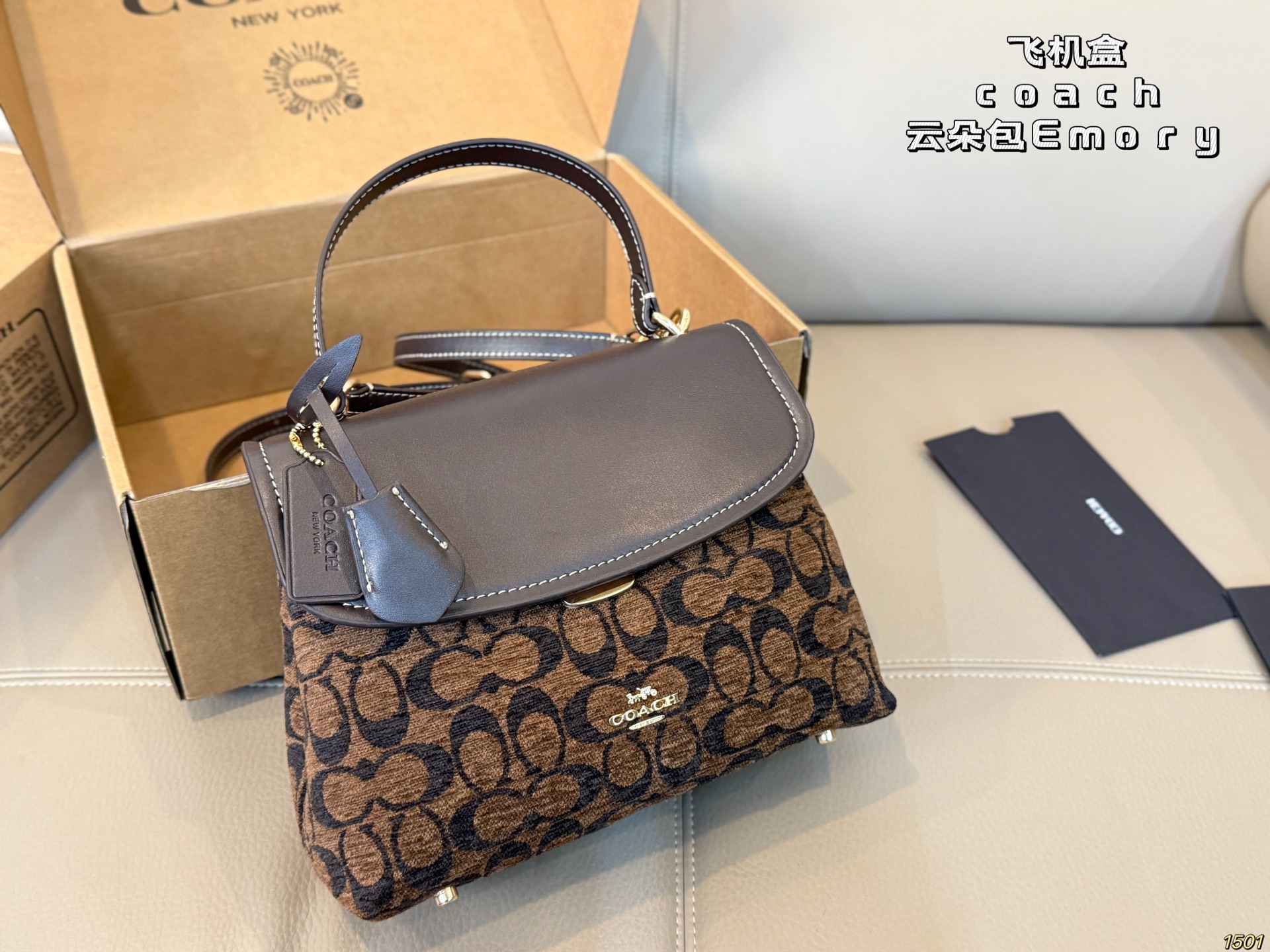 ¥263 Airplane Case | Coach Handbag | Cloud Bag Emory Handbag | Beauty And Inner Beauty Coexist For Fashionistas | Classic Commuting Essentials | Size: 22 17