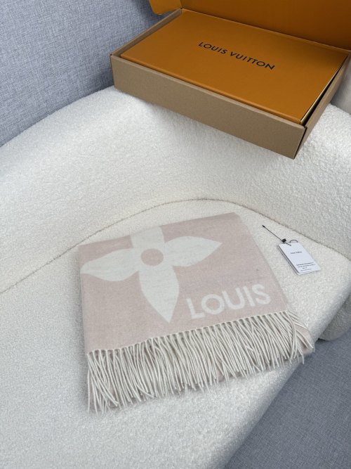 Louis Vuitton Flower Print Wool and Silk Blend Shawl Scarf 70 x 200 cm 1 Louis Vuitton Flower Print Wool and Silk Blend Shawl Scarf 70 x 200 cm