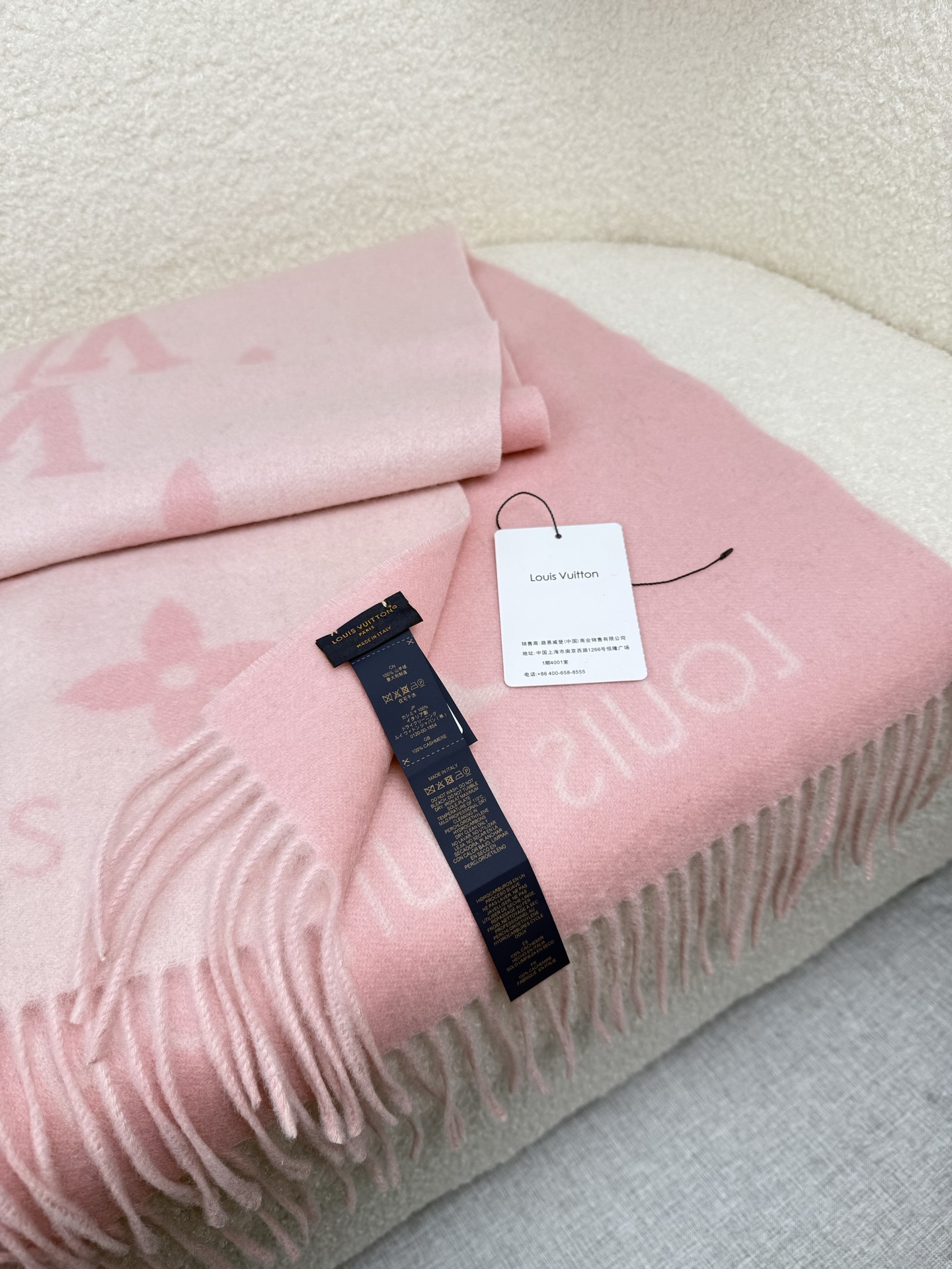 P。Louis Vuitton。【高版-少女粉色】霍思燕同款披肩围巾两用！！驴家经典之作！欧美中东国际各