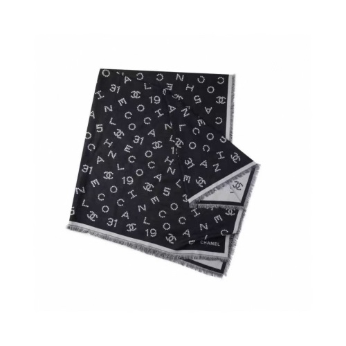Elegant Chanel Jacquard Scarf: Timeless Style, Soft Cashmere & Silk Blend 1 Elegant Chanel Jacquard Scarf: Timeless Style, Soft Cashmere & Silk Blend