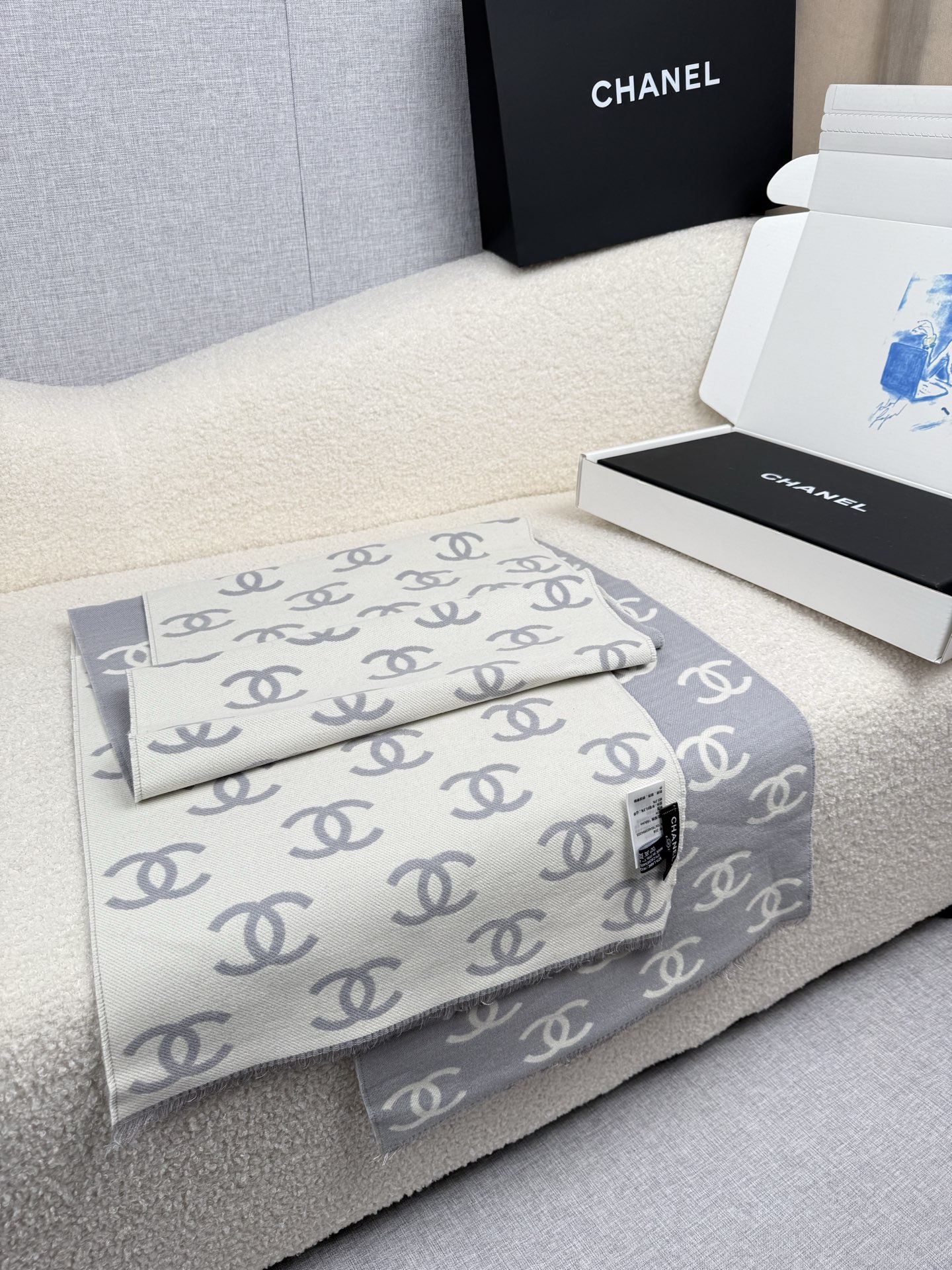 💰。C家。【灰白】【高版！专柜1:1原版复刻！！】认准专柜标！品质1:1保证产品质量！！真香系列！cha