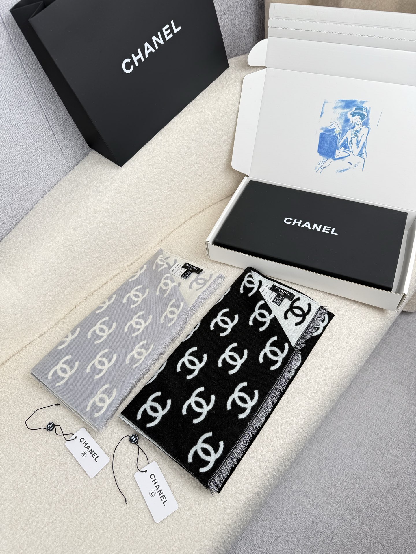 💰。C家。【黑白】【高版！专柜1:1原版复刻！！】认准专柜标！品质1:1保证产品质量！！真香系列！cha