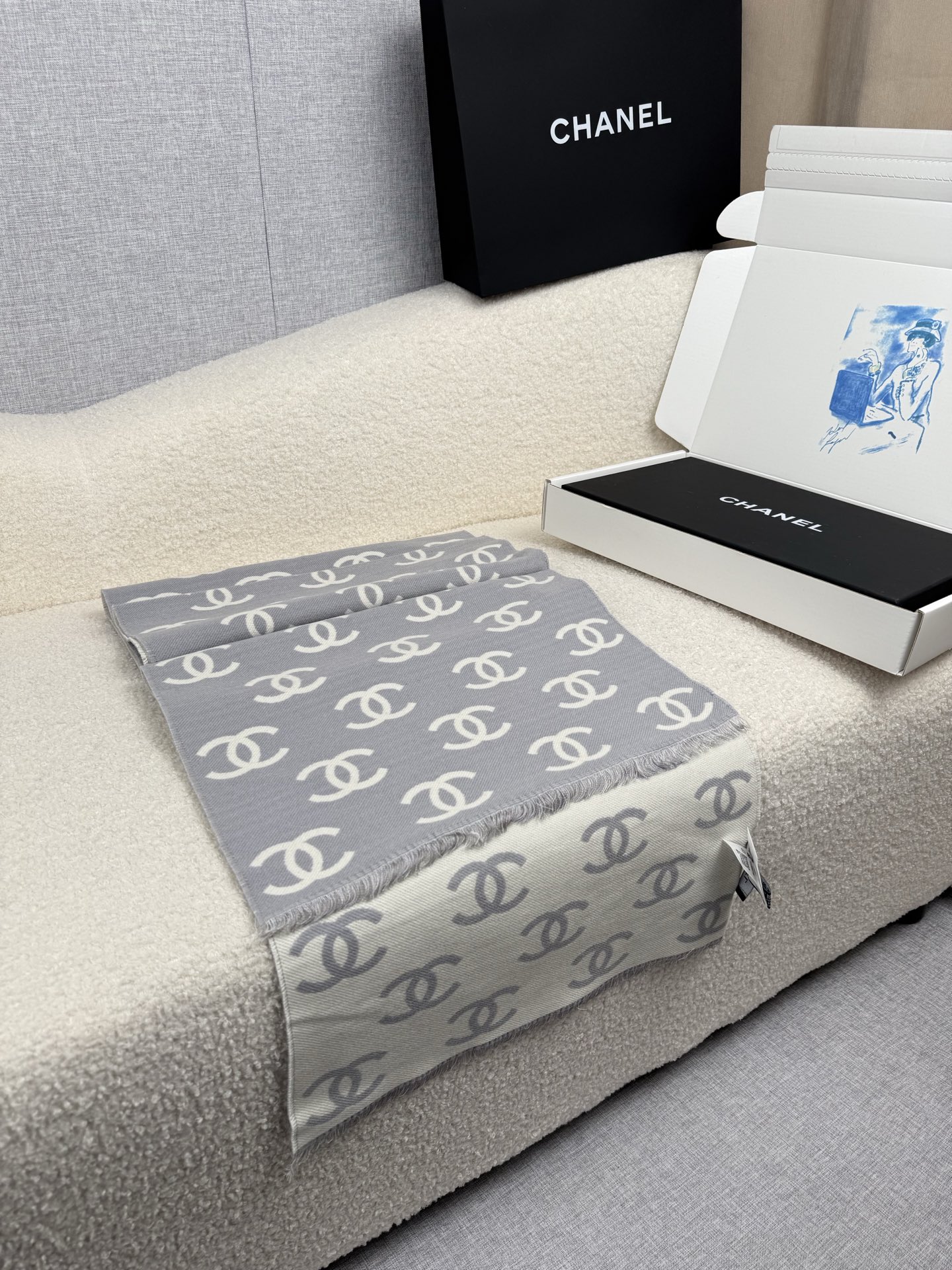 💰。C家。【灰白】【高版！专柜1:1原版复刻！！】认准专柜标！品质1:1保证产品质量！！真香系列！cha