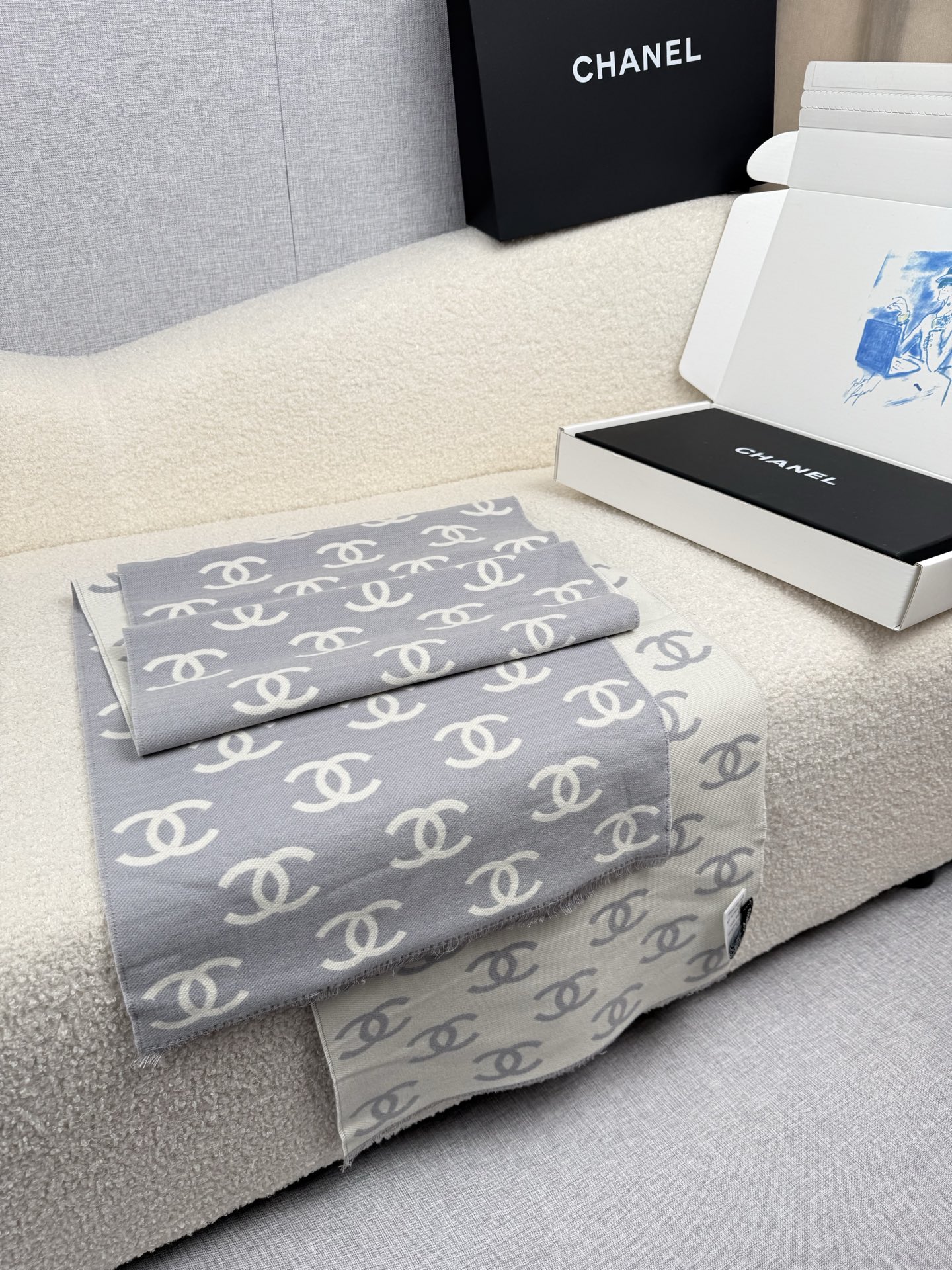 💰。C家。【灰白】【高版！专柜1:1原版复刻！！】认准专柜标！品质1:1保证产品质量！！真香系列！cha