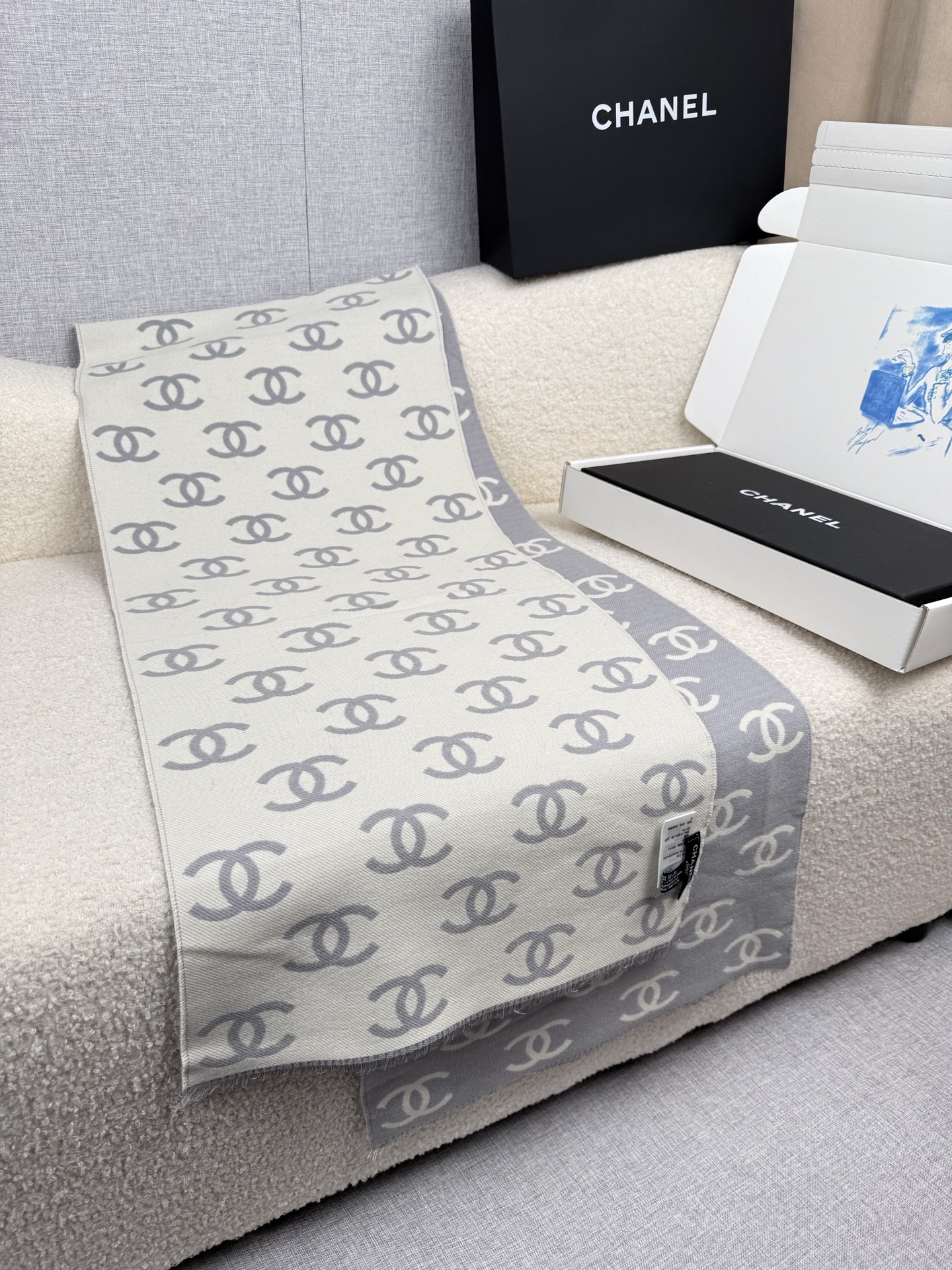 💰。C家。【灰白】【高版！专柜1:1原版复刻！！】认准专柜标！品质1:1保证产品质量！！真香系列！cha