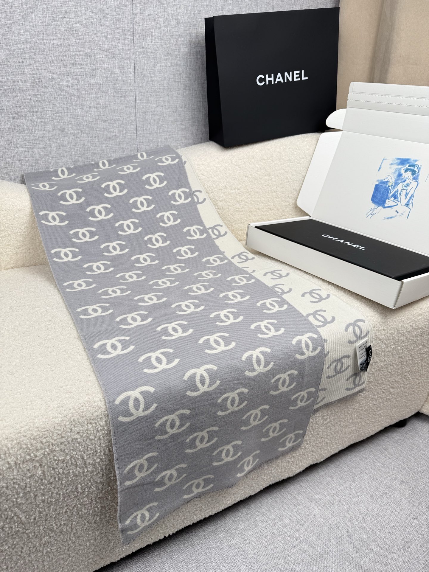 💰。C家。【灰白】【高版！专柜1:1原版复刻！！】认准专柜标！品质1:1保证产品质量！！真香系列！cha