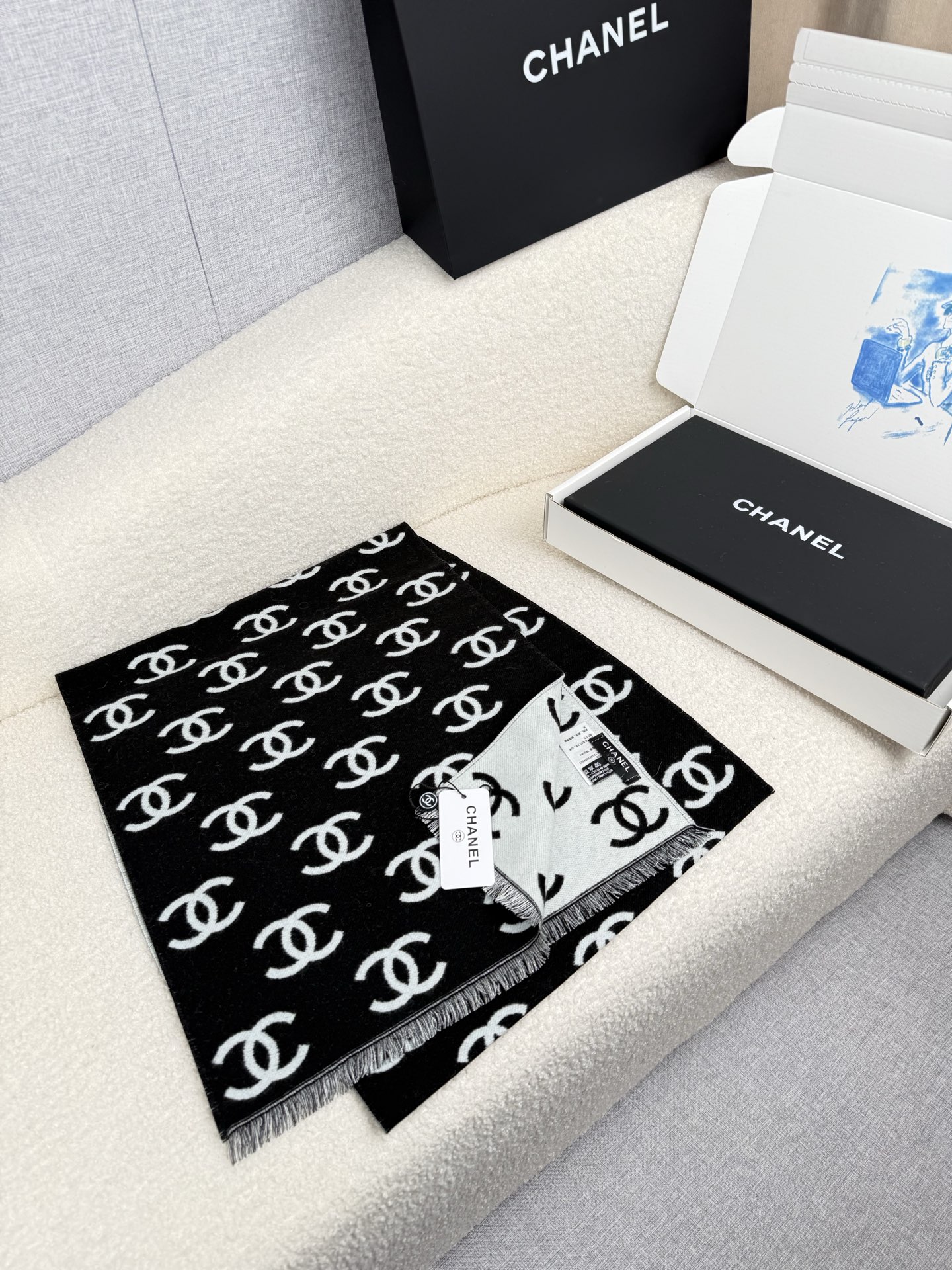 💰。C家。【黑白】【高版！专柜1:1原版复刻！！】认准专柜标！品质1:1保证产品质量！！真香系列！cha