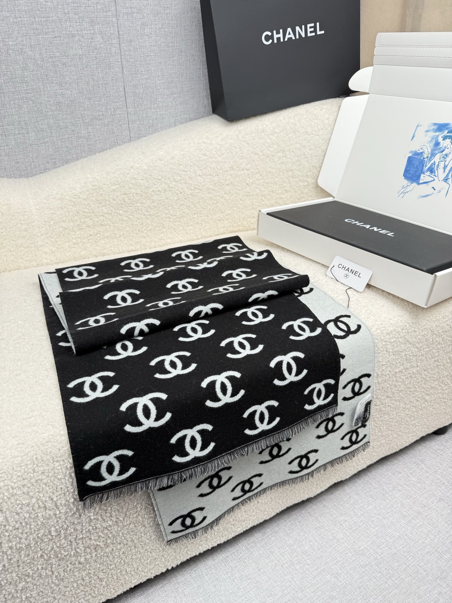 💰。C家。【黑白】【高版！专柜1:1原版复刻！！】认准专柜标！品质1:1保证产品质量！！真香系列！cha