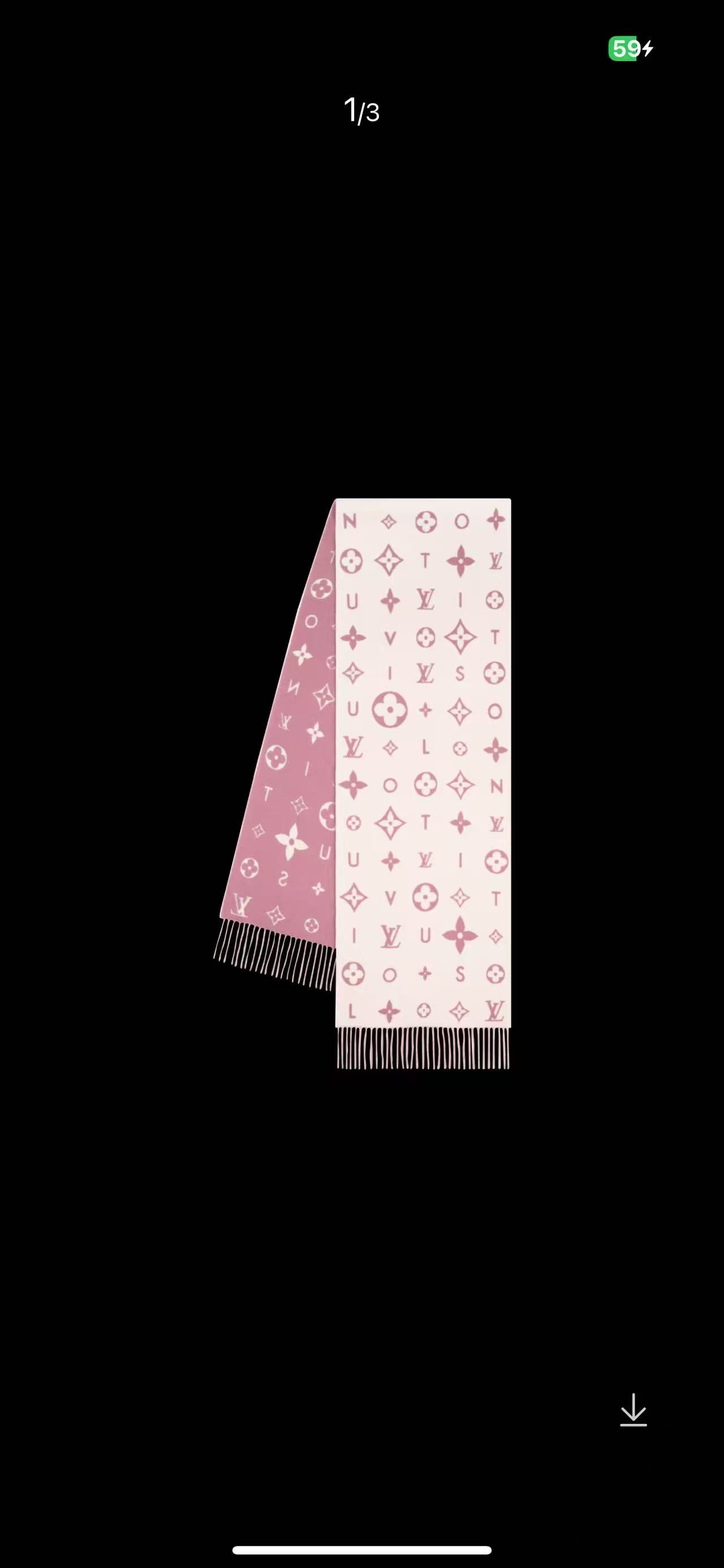 P。L家。【lv双面羊毛围巾】Reykjavik 2.0围巾为柔软山羊绒标注Monogram 花卉和 L