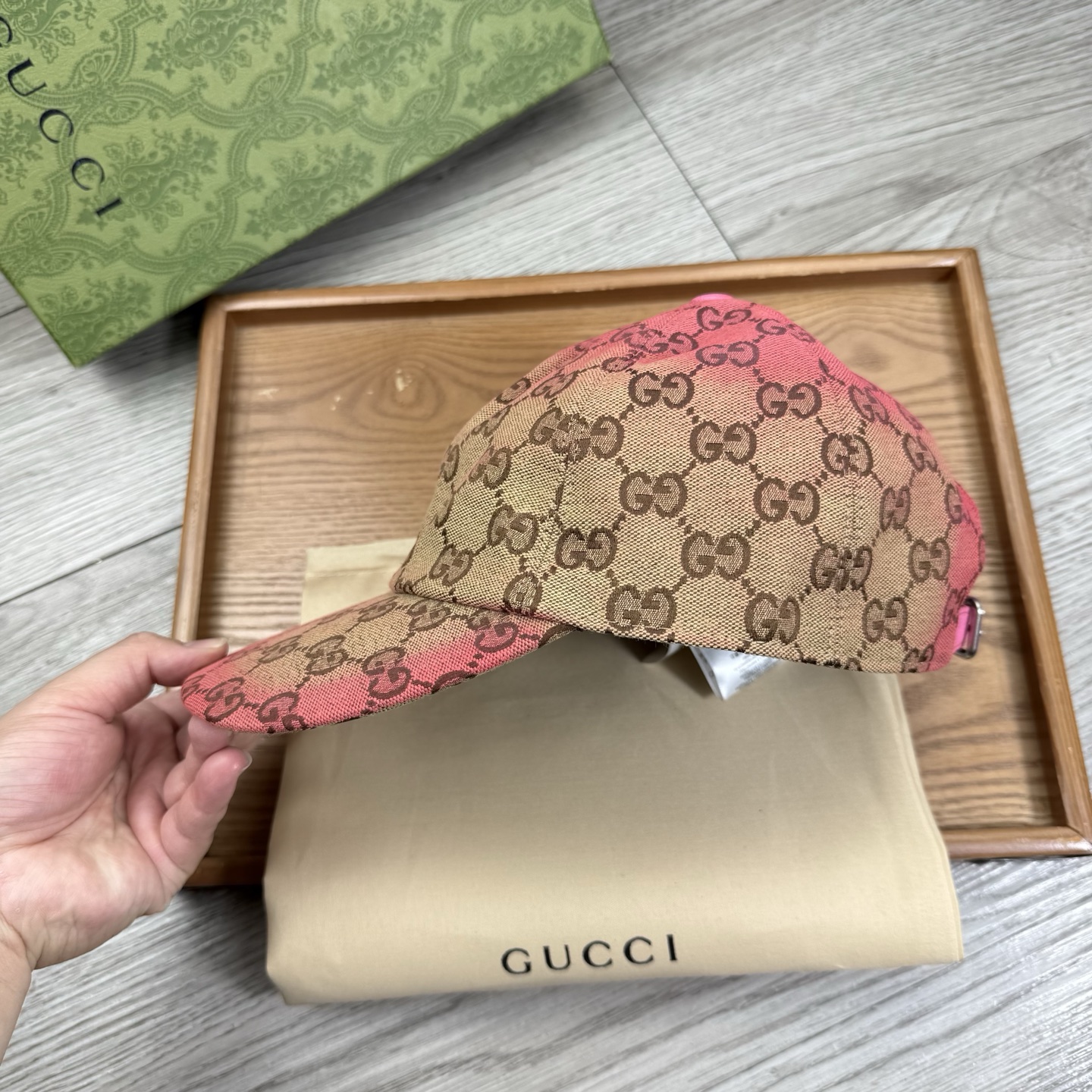 🌹。G家。【提花里布】【1:1开模定制棒球帽】原版内里原版标！带原版编码！专柜最新款！原厂布料！细节堪称