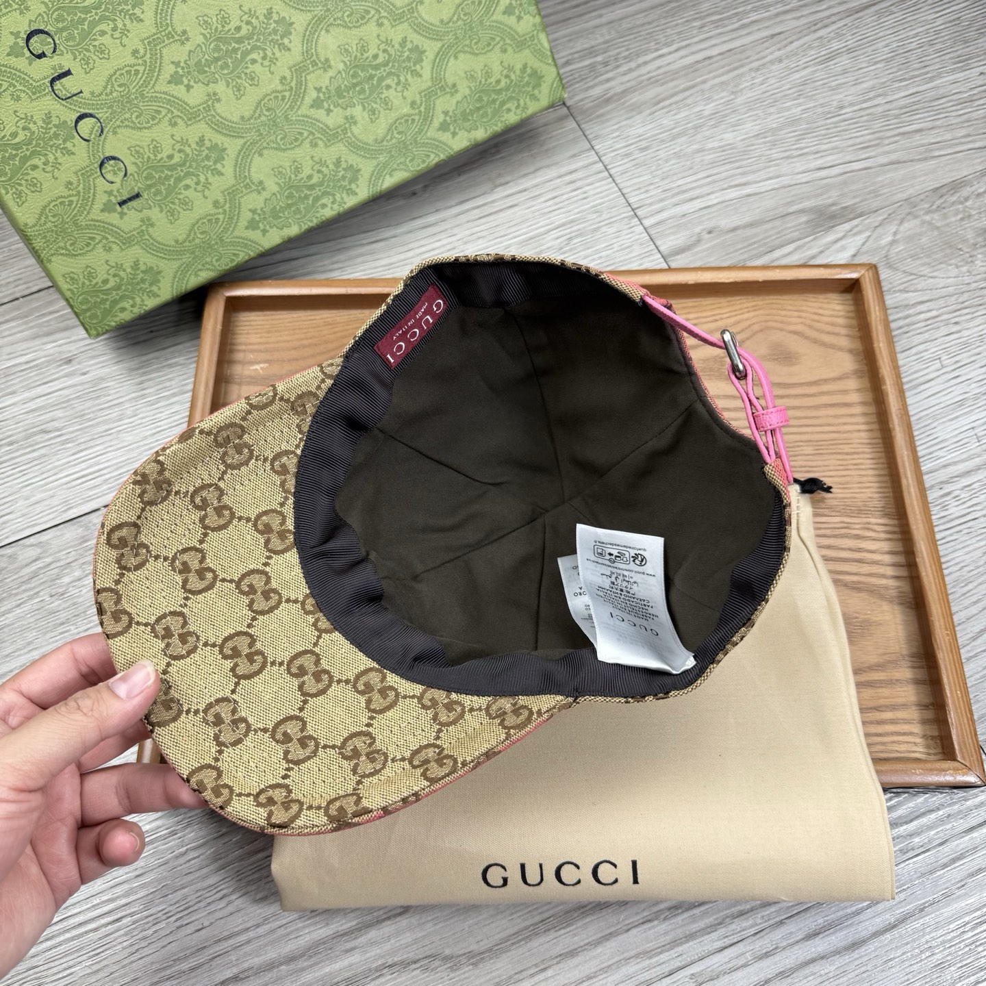 🌹。G家。【提花里布】【1:1开模定制棒球帽】原版内里原版标！带原版编码！专柜最新款！原厂布料！细节堪称