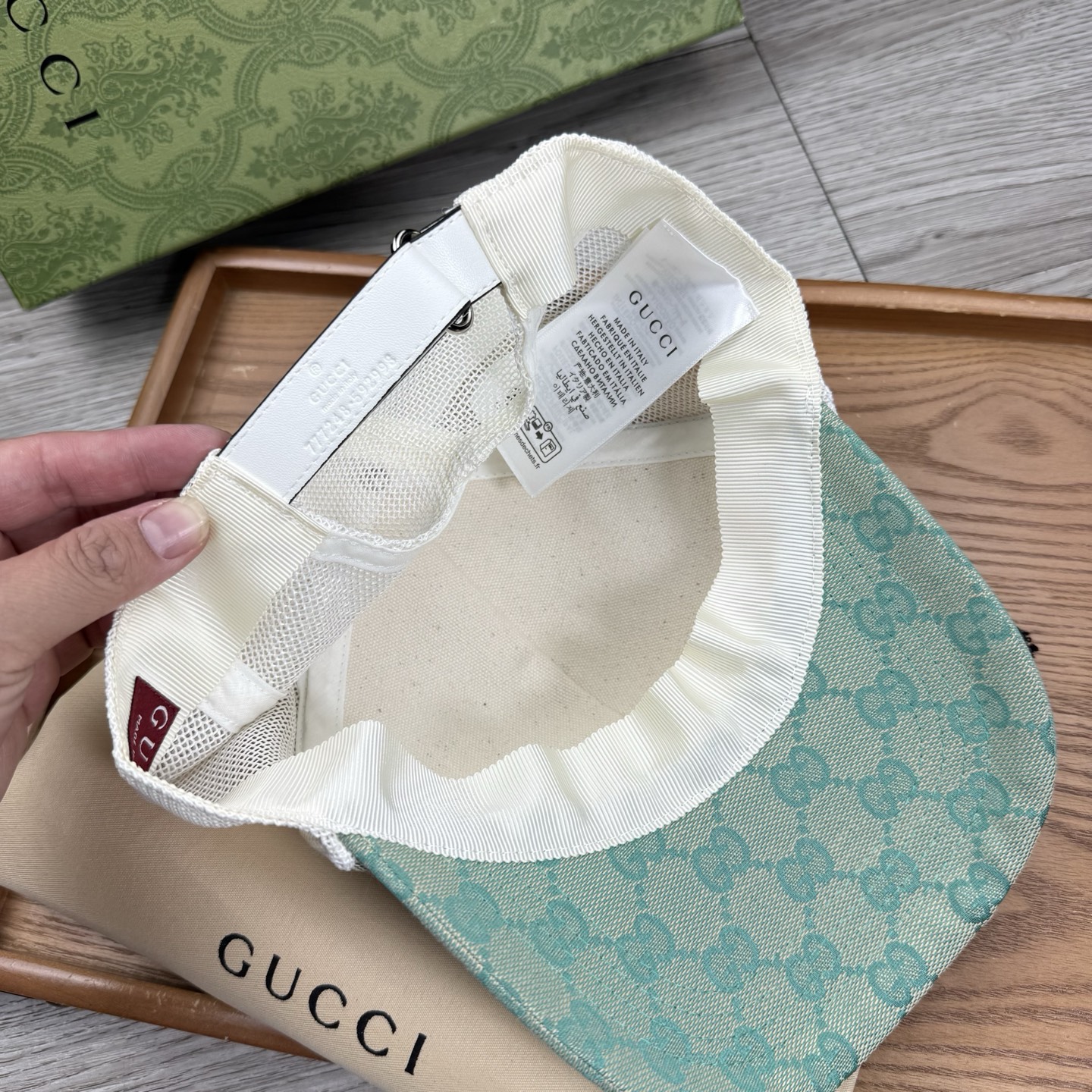 🌹。G家。【提花里布】【1:1开模定制棒球帽】原版内里原版标！带原版编码！专柜最新款！原厂布料！细节堪称