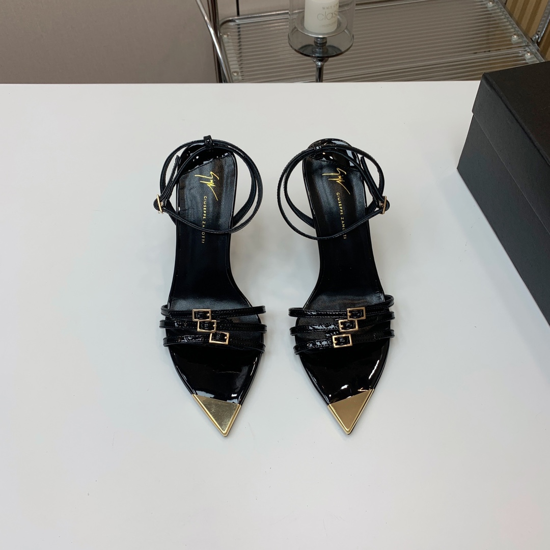 Giuseppezanotti*高跟凉鞋鞋面牛皮羊皮垫脚意大利真皮大底跟高8.5cm码数35-41404