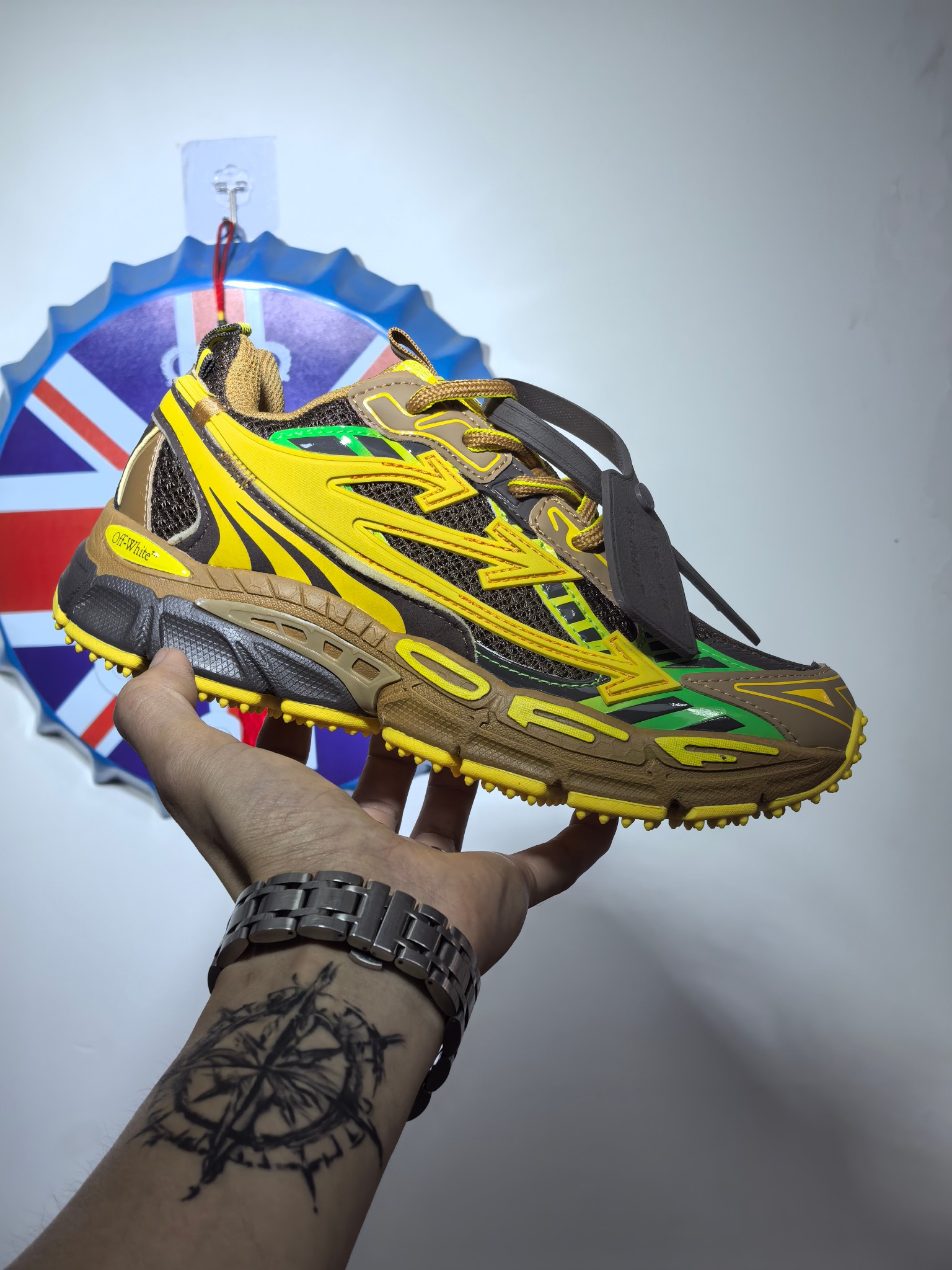 NO:356970,High-version Summer advantage main sales model OFF-WHITE Be Right Back Round head lace-up comfortable and lightweight life casual shoes Dad shoes Men and women same style Orange yellow. Size 36-45, off white19860909高版本 夏季优势主打销量款 OFF-WHITE Be Right Back 圆头系带 舒适轻便 生活休闲鞋 老爹鞋 男女同款 土黄色. 尺码36-45,,off white,Men's shoes