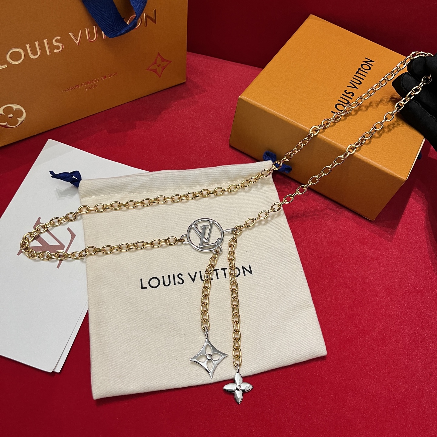 Louis Vuitton Women's Hardware Dress Waist Chain Belt, Gold & Silver 6 i1744653527184 6998 0 4