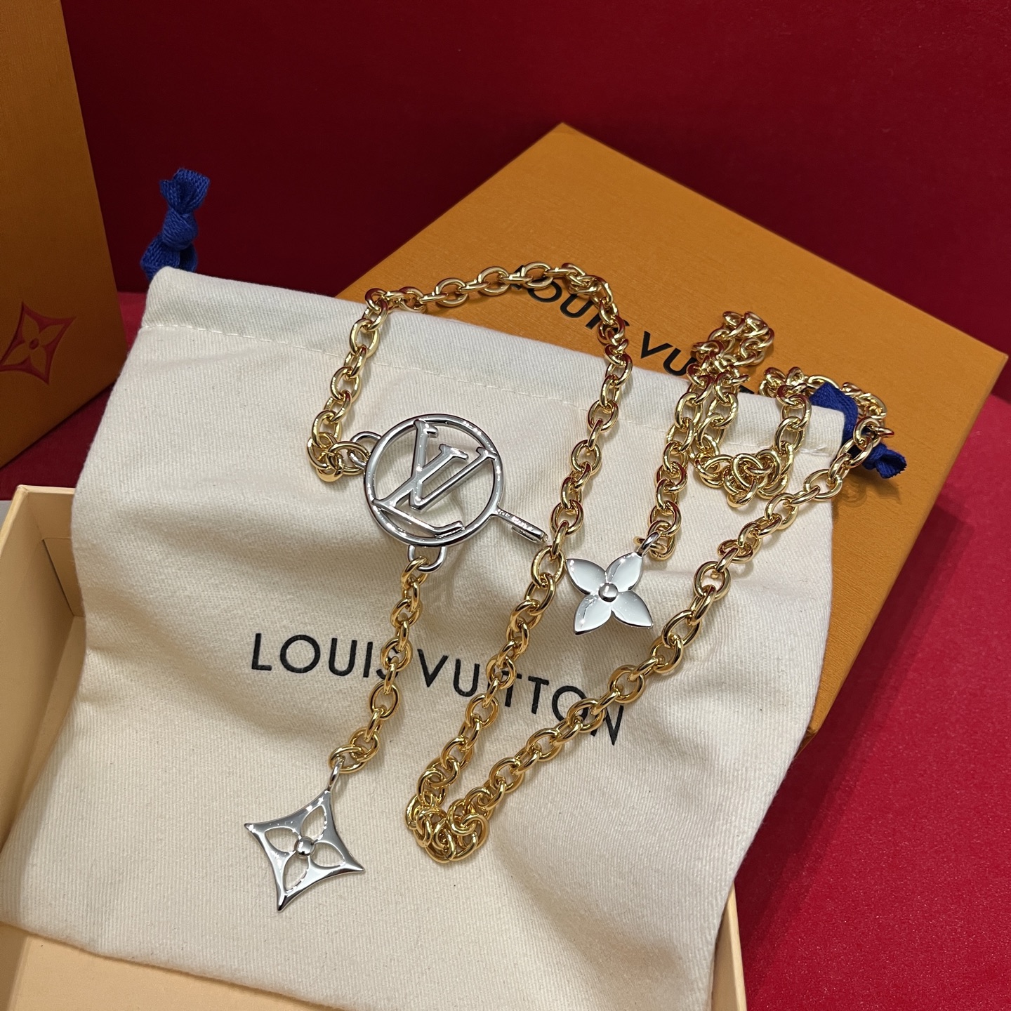 Louis Vuitton Women's Hardware Dress Waist Chain Belt, Gold & Silver 5 i1744653528633 2682 0 3