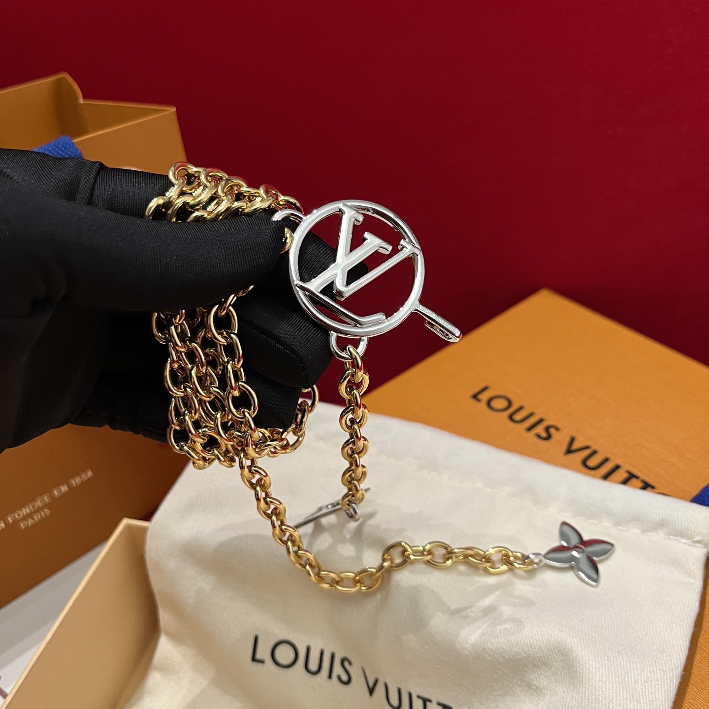 Louis Vuitton Women's Hardware Dress Waist Chain Belt, Gold & Silver 4 i1744653528668 6710 0 2