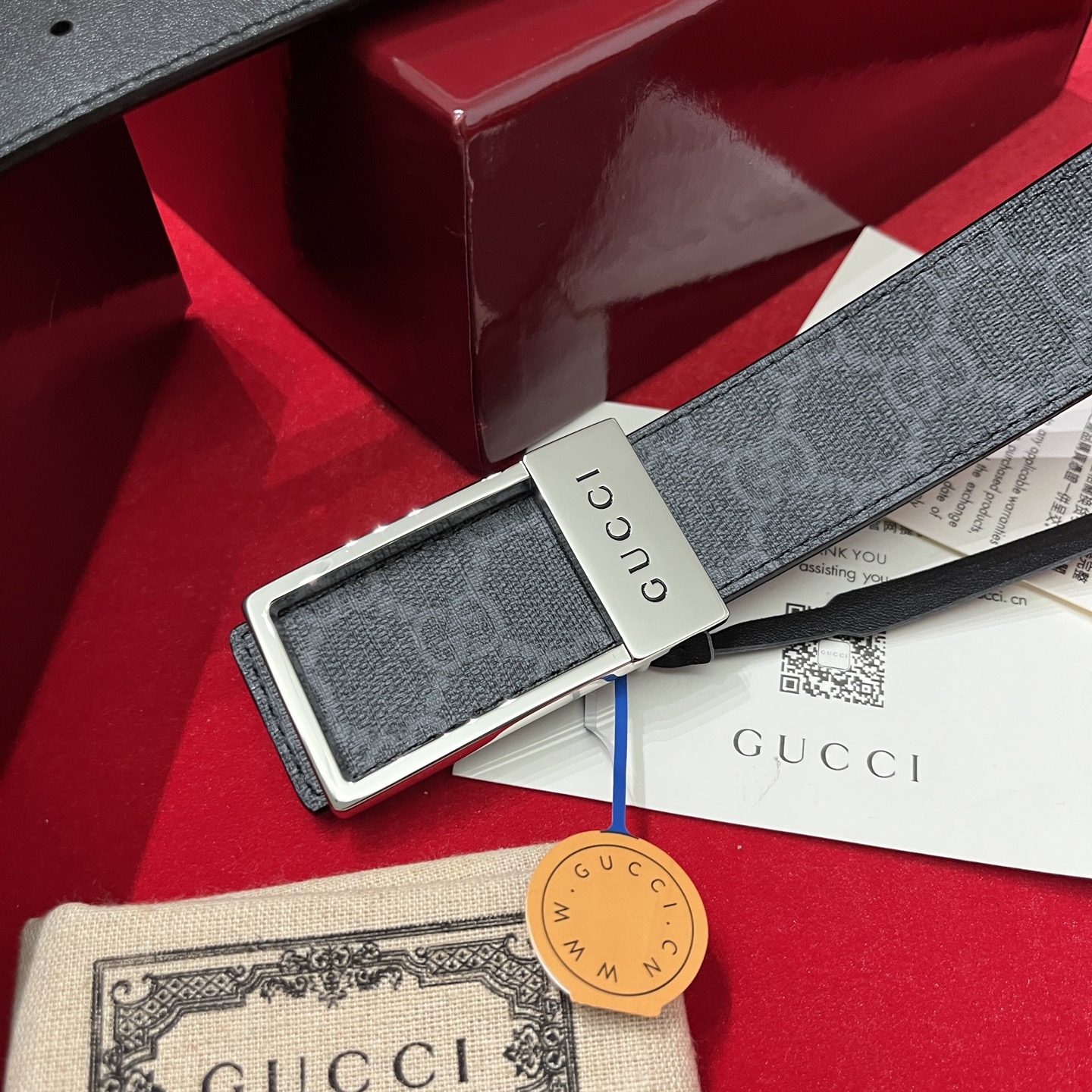  G家🤔顶級原單 原版復刻出品 寬度3.5  於經典之中融入新意 带身饰有双G标识 原厂牛皮底 搭配方形